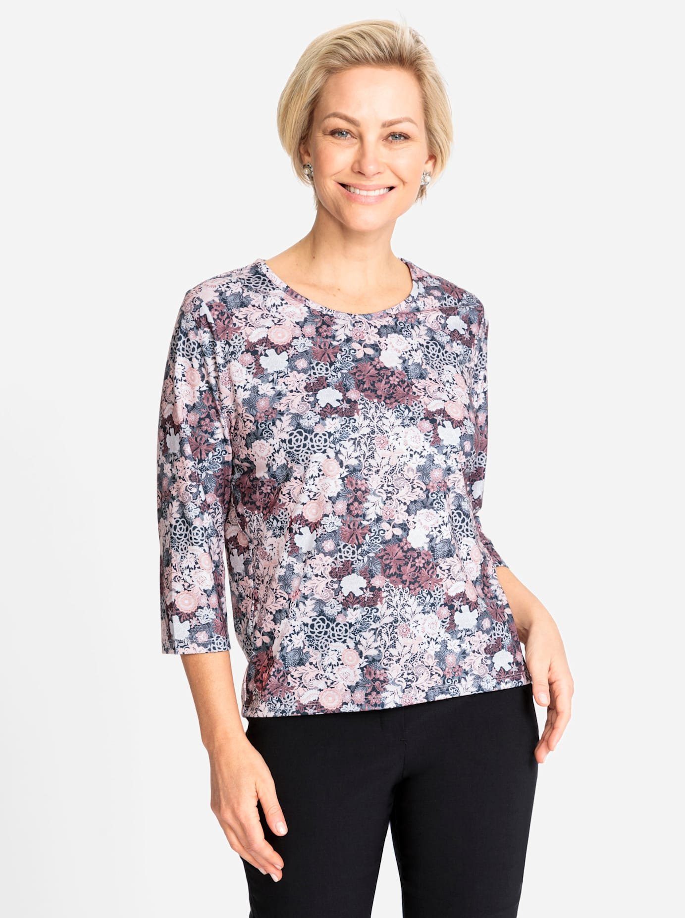 Classic Shirt met 3/4-mouwen Shirt (1-delig)