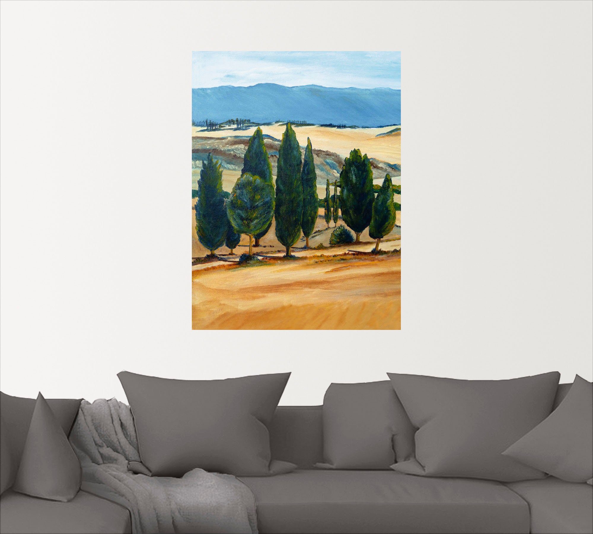 Artland Artprint Zomer in de Toscane (detail links) als artprint van aluminium, artprint op linnen, muursticker of poster in verschillende maten