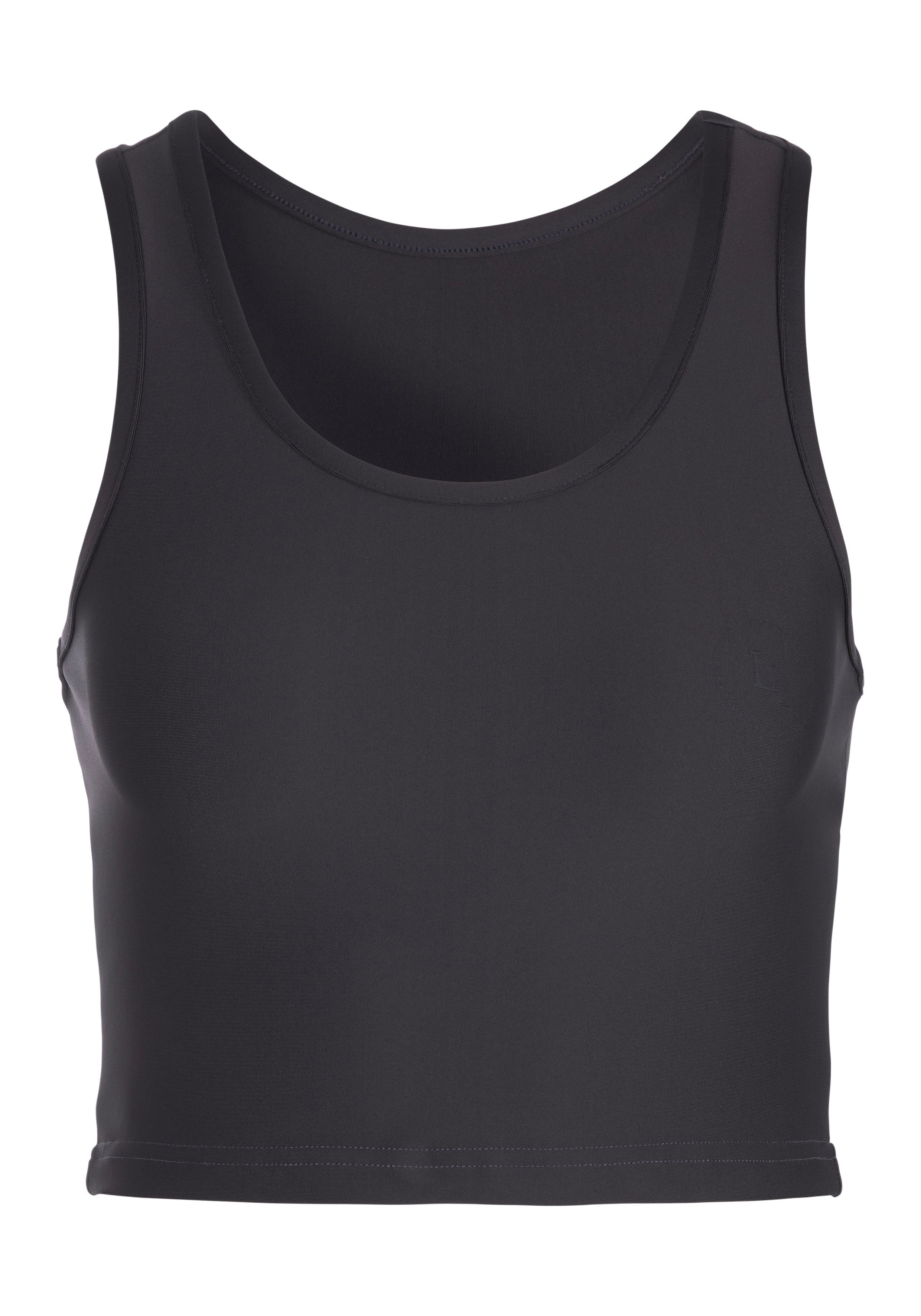active by Lascana Crop-top Sporttop met racerback en logoprint