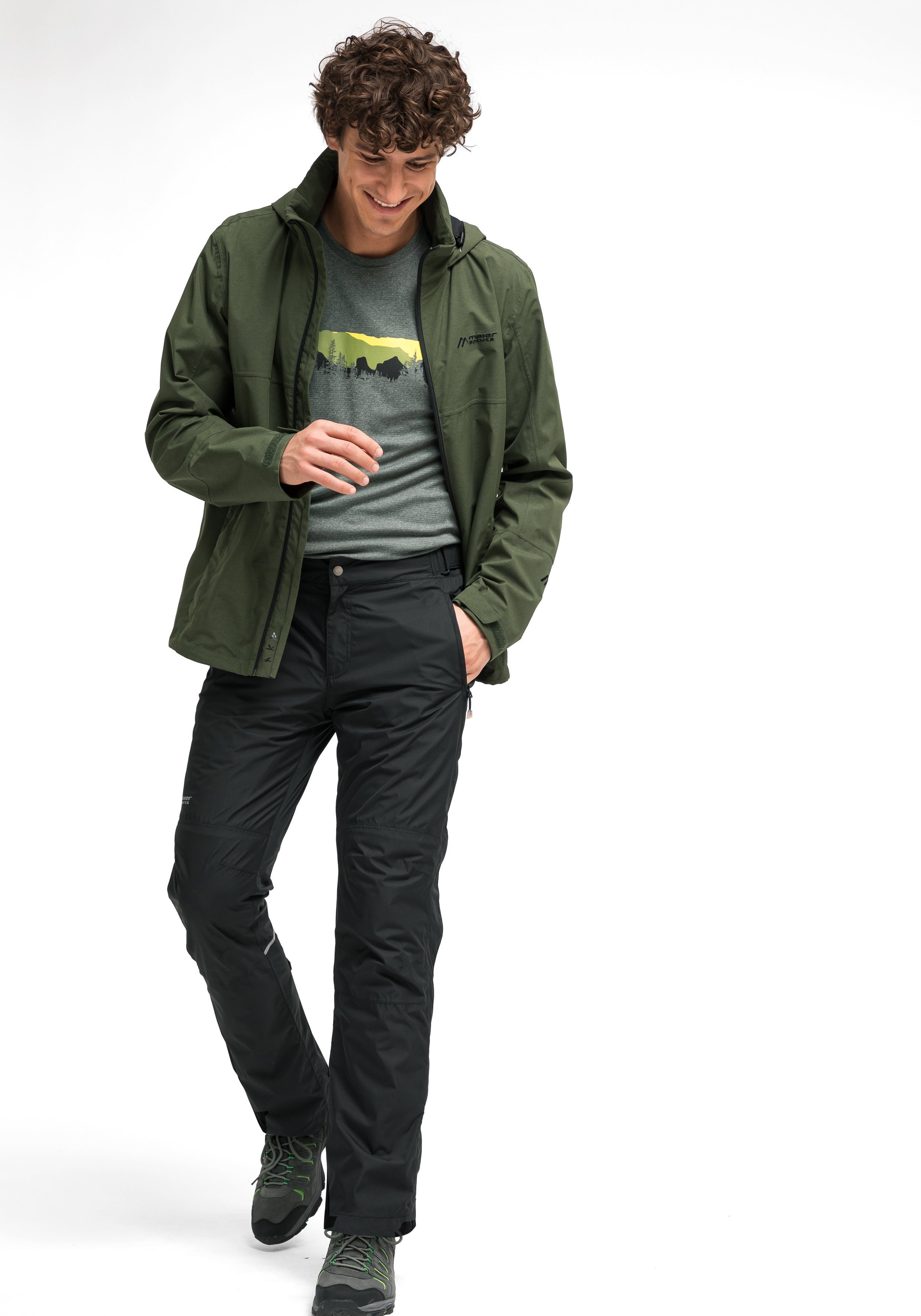 Maier Sports Regenbroek Raindrop M Heren outdoorbroek, waterdicht en winddicht, ook als overbroek te gebruiken