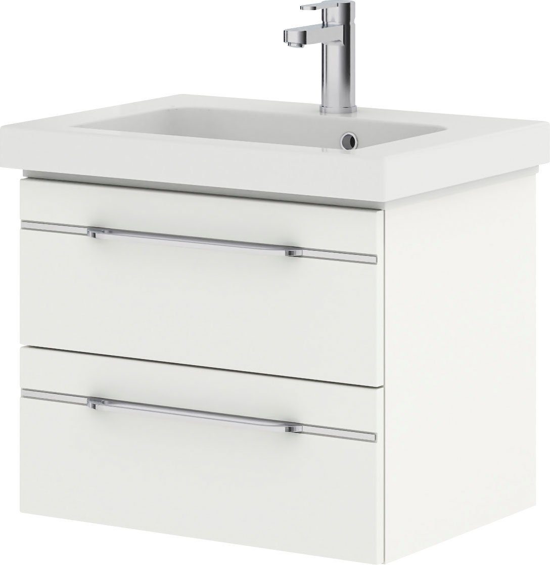 Saphir Badkamerserie Balto sprint, wastafelmeubel met mineraalmarmeren wastafel, 64,4 cm breed (1 stuk)