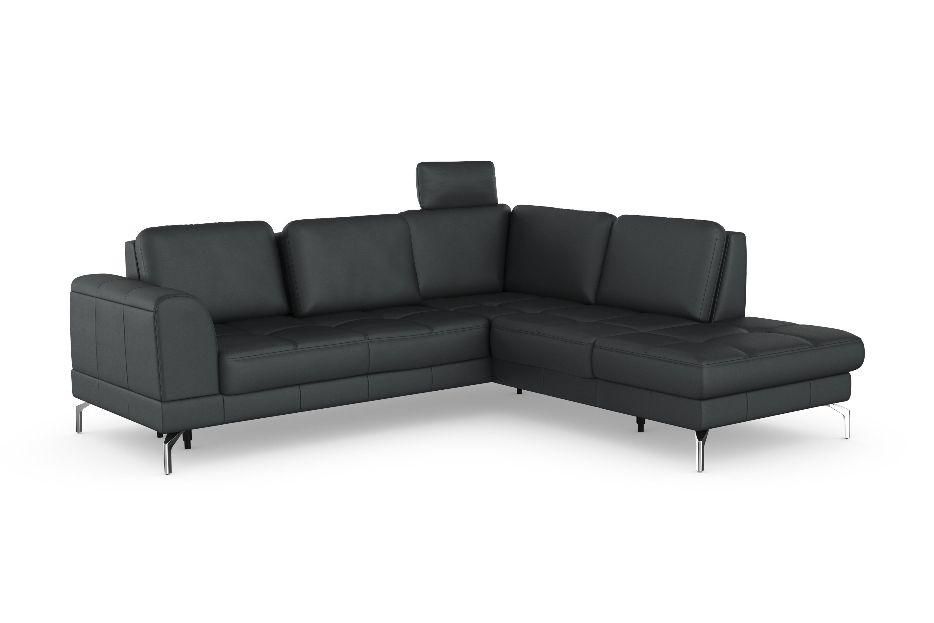 sit&more Hoekbank Bendigo L-vorm inclusief zitdiepteverstelling, bodemvrijheid 15 cm, in 2 pootkleuren