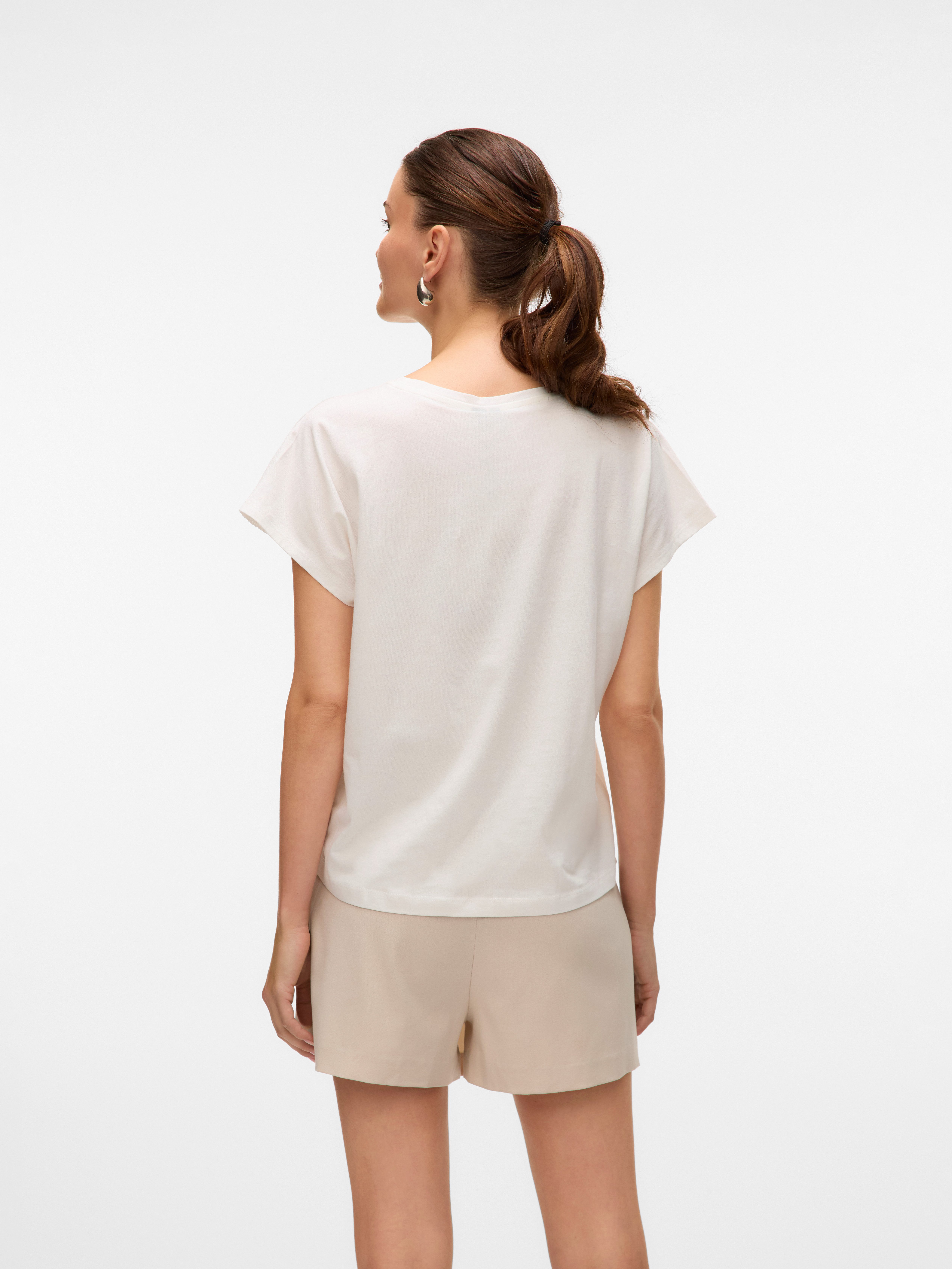 Vero Moda Shirt met korte mouwen VMEMMY SS LACE TAPE TOP JRS GA NOOS
