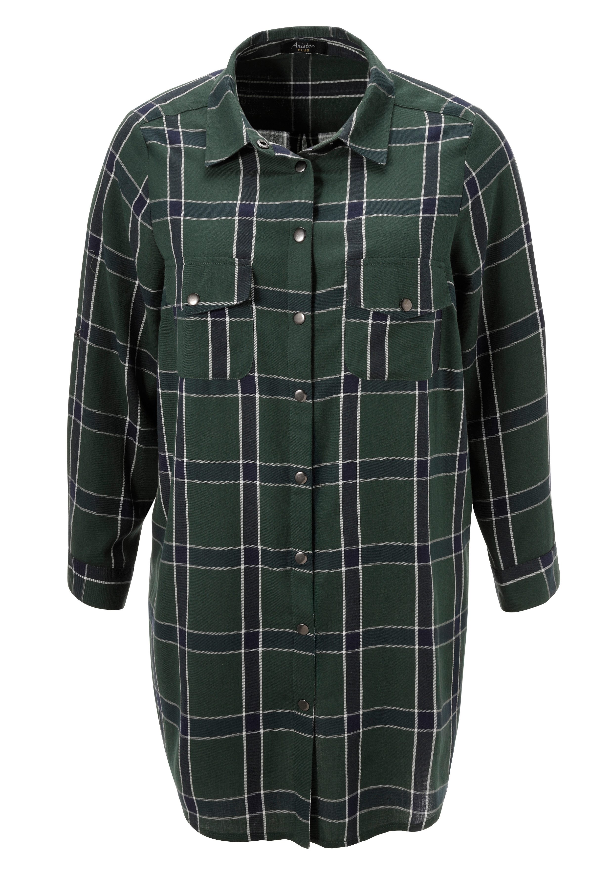 Aniston PLUS Geruite blouse in trendy ruitdessin - nieuwe collectie