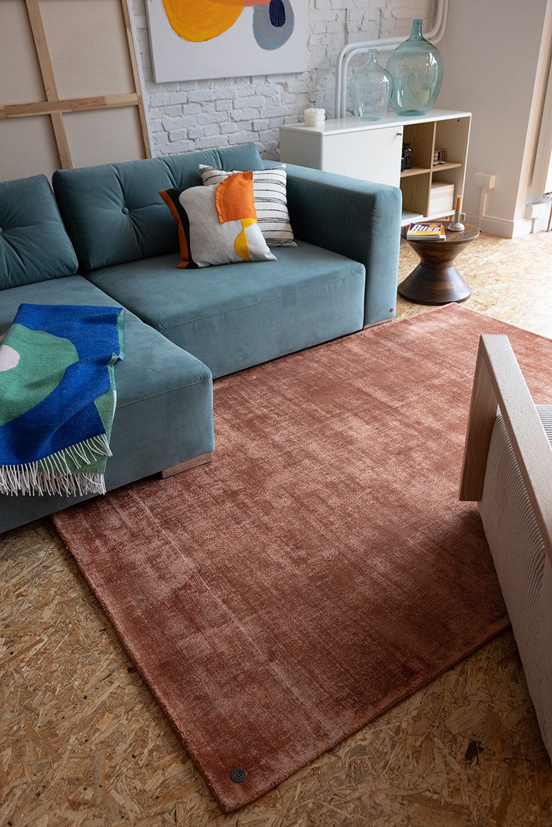 TOM TAILOR HOME Vloerkleed Shine uni Handgeweven vloerkleed, 100% viscose, met de hand geweven, met elegante glans