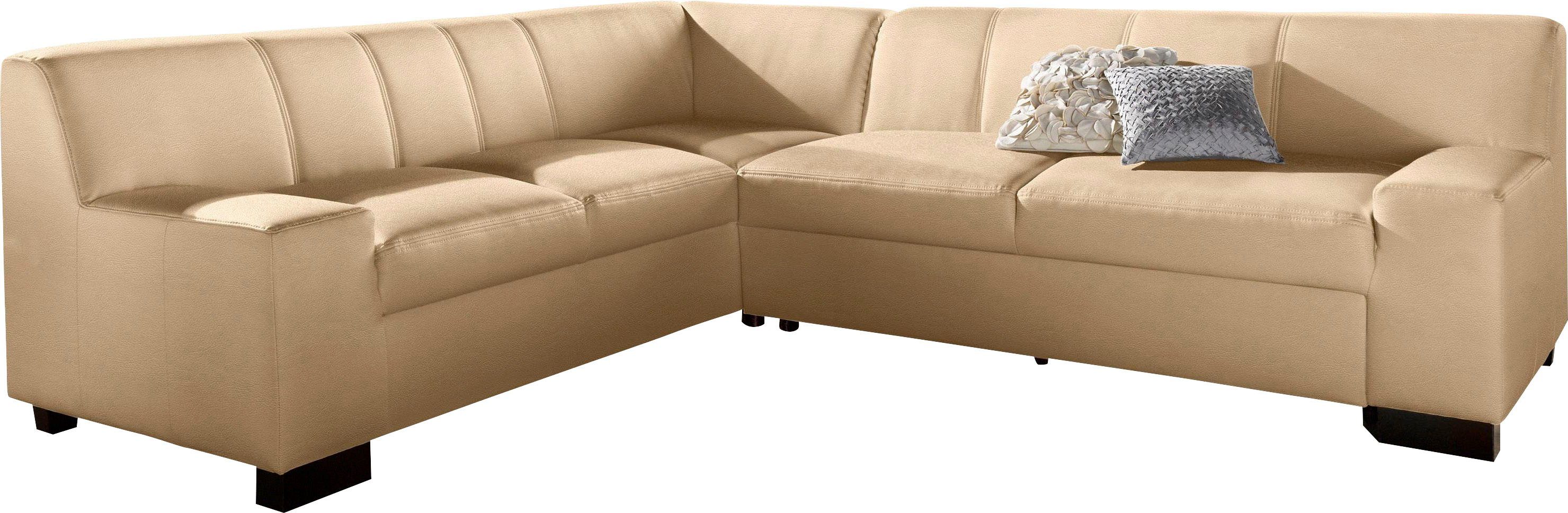 DOMO collection Hoekbank Norma, moderne armleuningen, tijdloos en elegant, L-vorm
