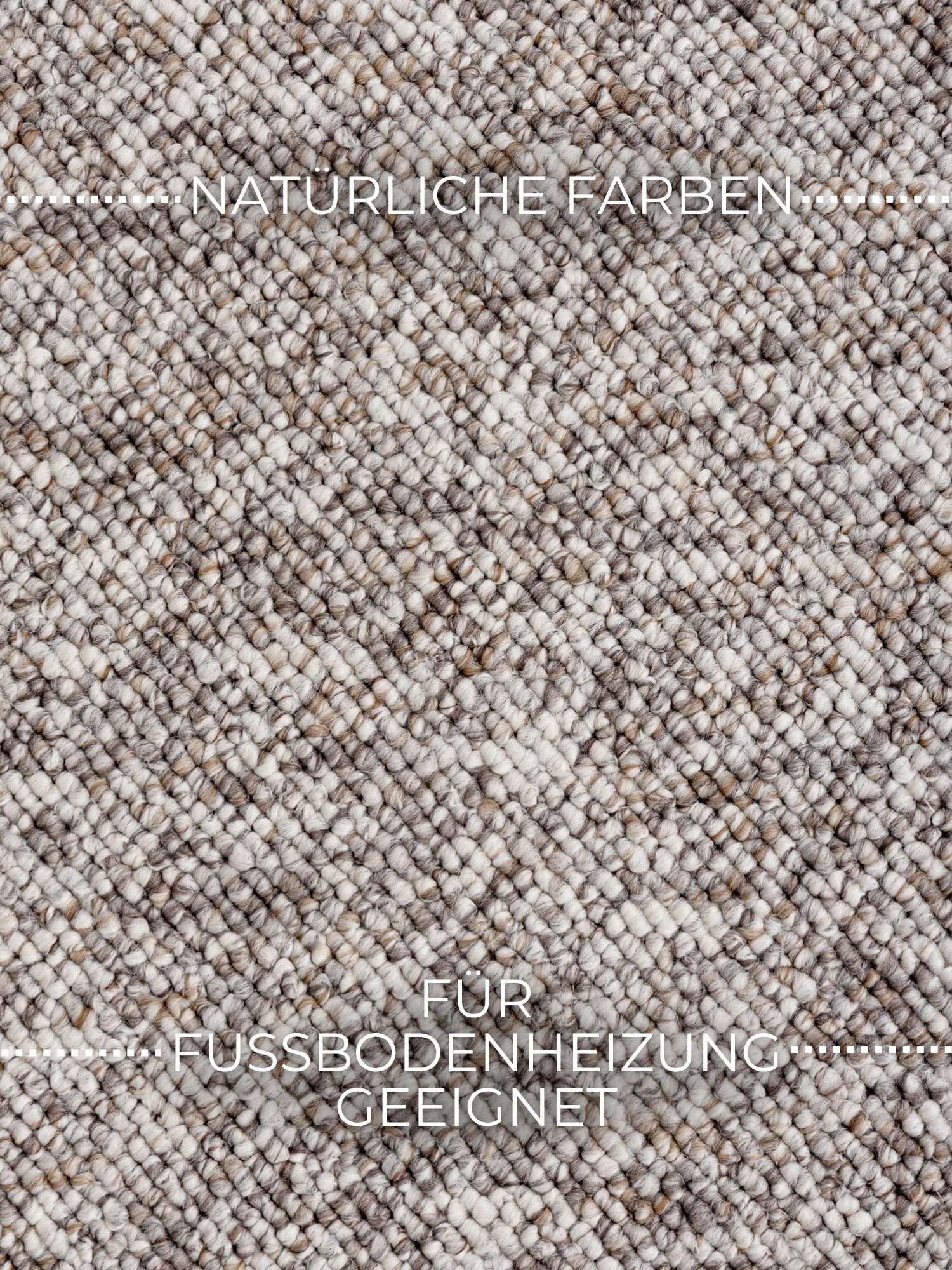 ELLE DECORATION Vloerkleed Rocco Loper, wasbaar, woonkamer, eetkamer, wol-look