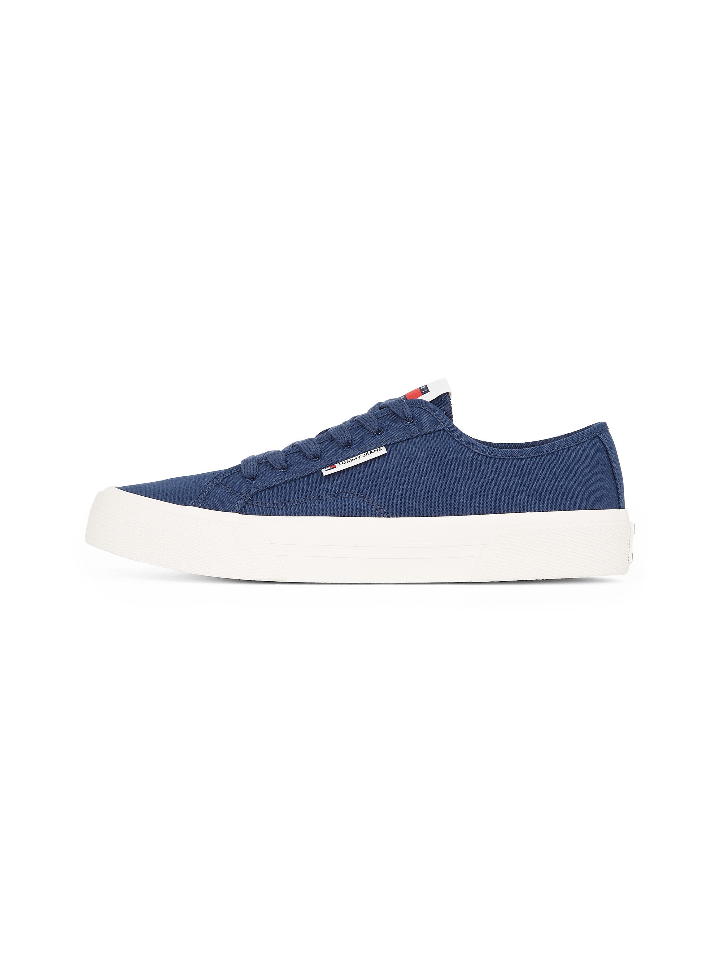TOMMY JEANS Plateausneakers TJM LACE UP CANVAS COLOR , vrijetijdsschoen, lage schoen, veterschoen met logo-patch op de tong