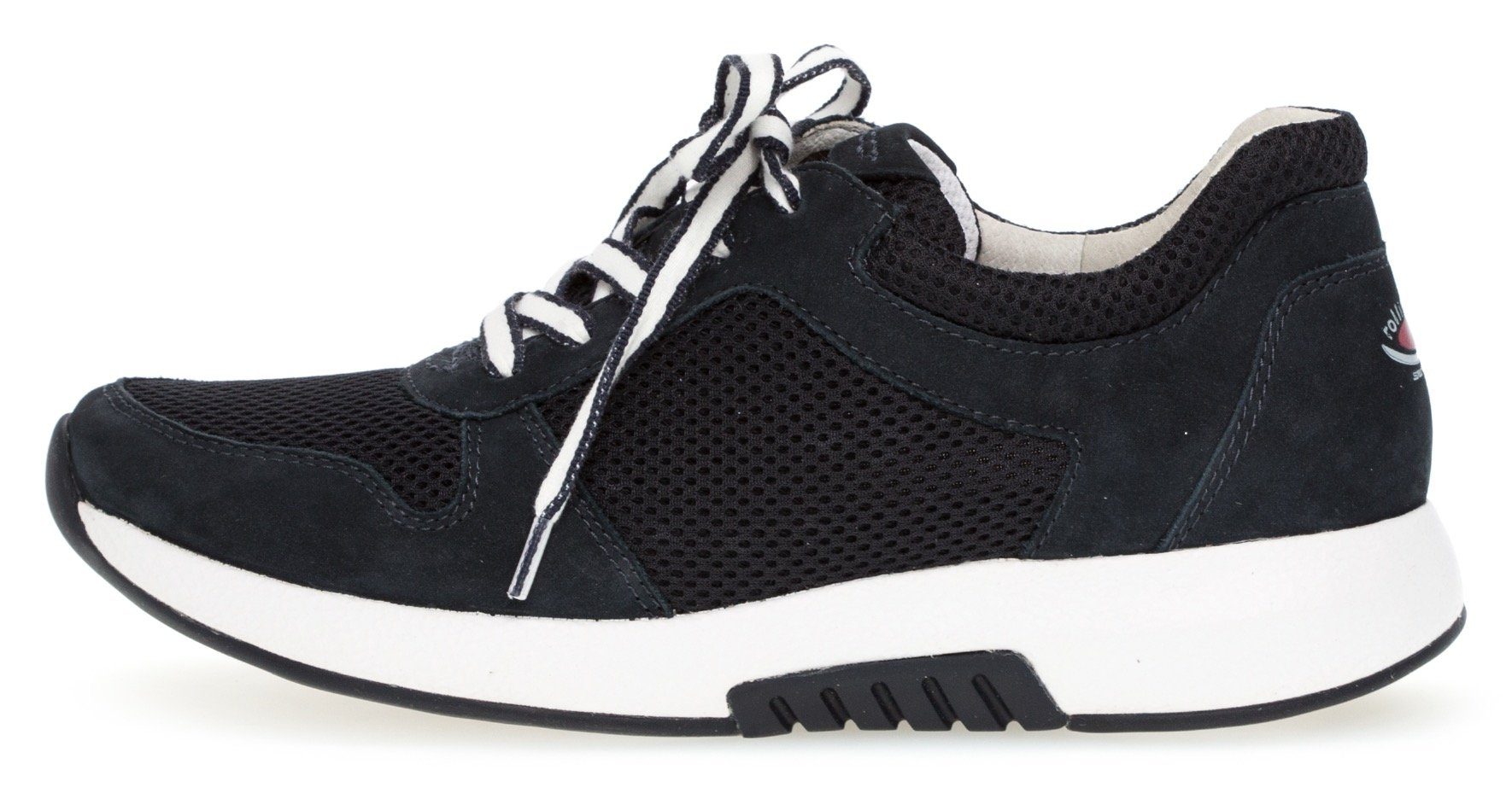 Gabor Rollingsoft Sneakers met sleehak met optifit verwisselbare binnenzool, vrijetijdsschoen, lage schoen, veterschoen