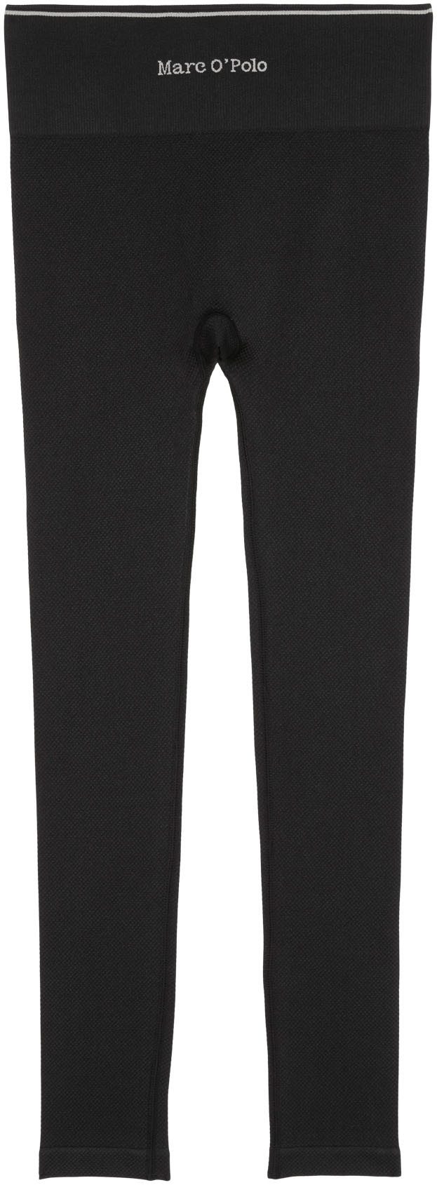 Marc O'Polo Legging Seamless Waffle met contrasterende streep en ingebouwd logo
