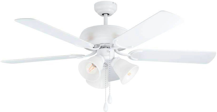 EGLO Led-plafondlamp Las PALMAS plafondventilator Plafondlamp, ventilator met licht, trekkoord, verwisselbare bladen, Ø 132 cm (1 stuk)