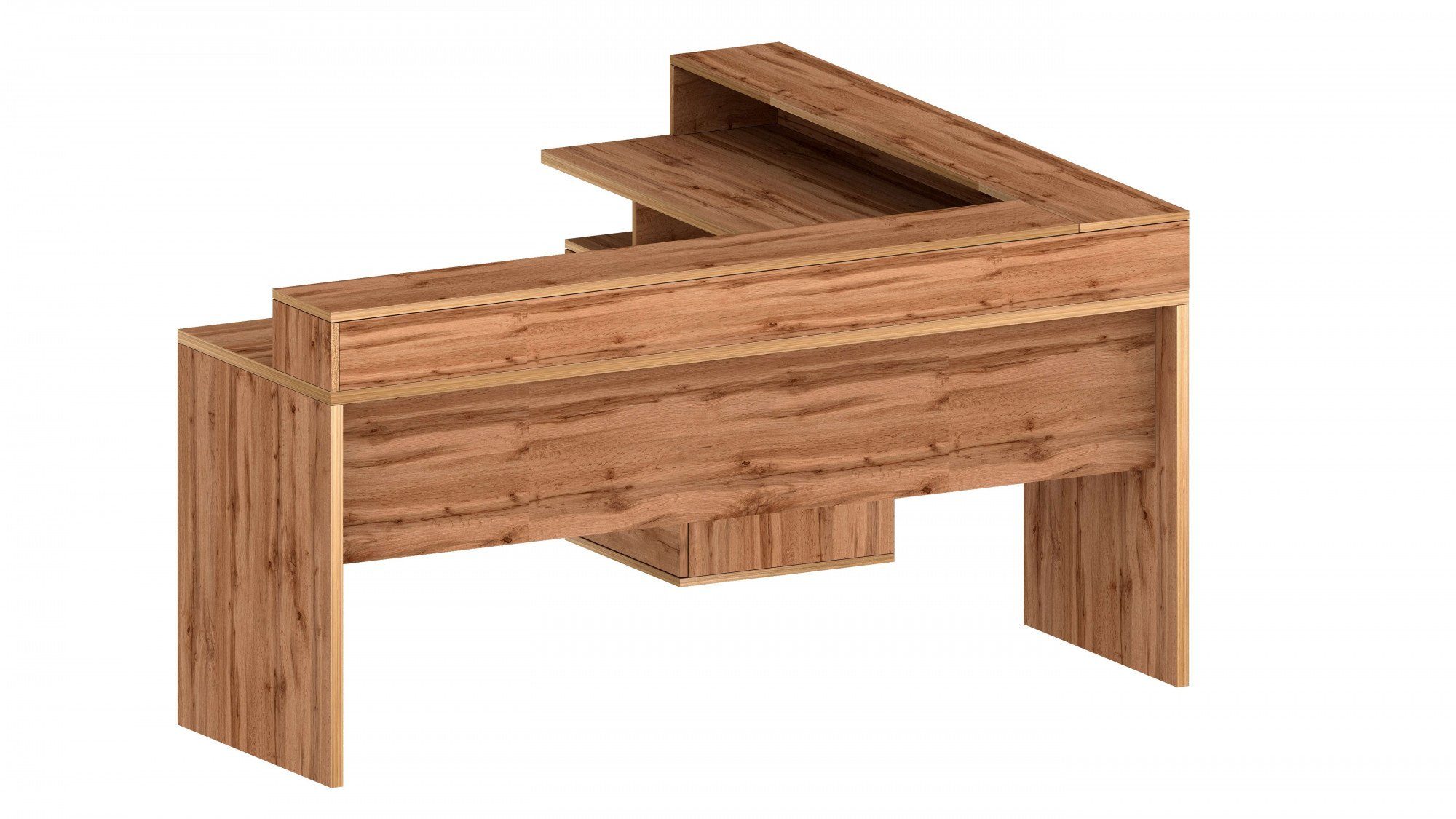 INOSIGN Hoekbureau New Selina Bureau, lades, met of zonder monitorsteun, B 180/160 cm