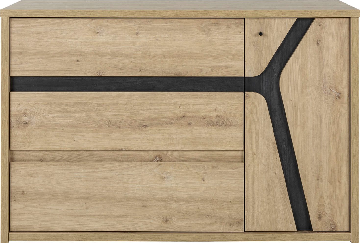 Gami Kast met laden en deuren Een maximum aan opbergruimte in deze commode: 3 lades, 1 deur.