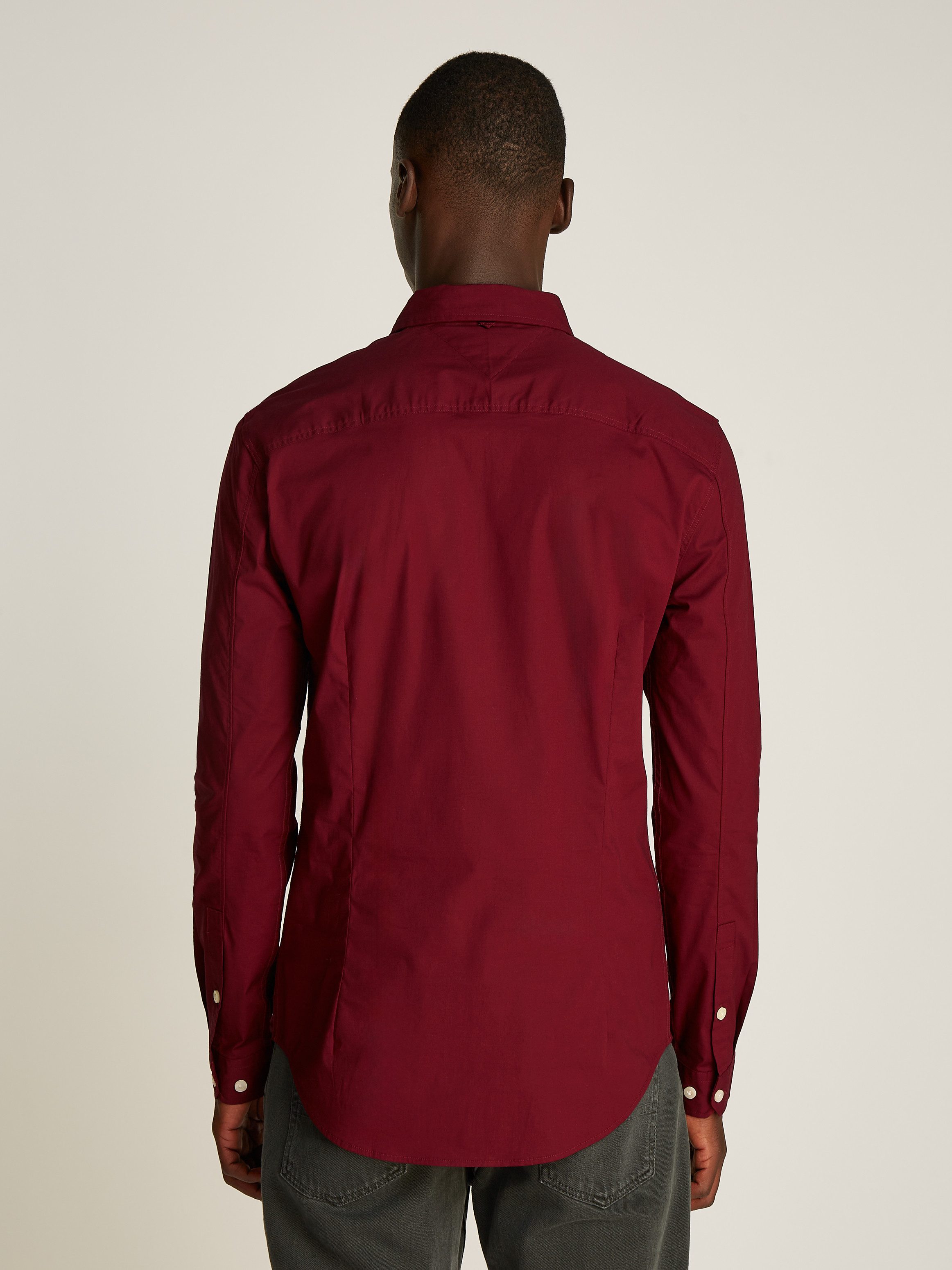 TOMMY JEANS Overhemd met lange mouwen Sabim Stretch Hemd Shirt Stretch shirt, premium, slim fit, met elastaan