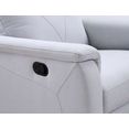 atlantic home collection relaxfauteuil stefan met relaxfunctie, pocketveringskern en elegante siernaden grijs