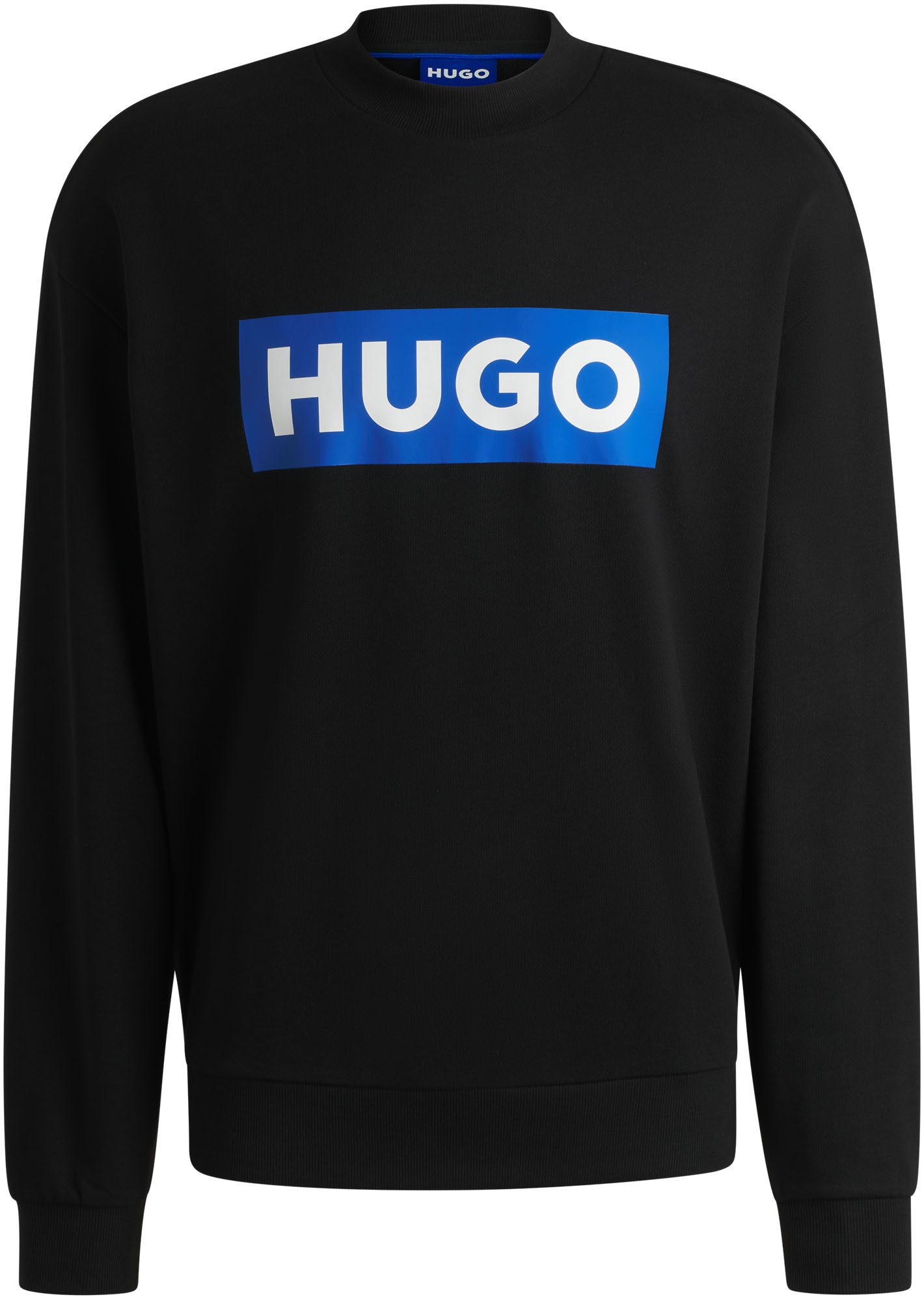 HUGO Blue Sweatshirt Niero met logoprint