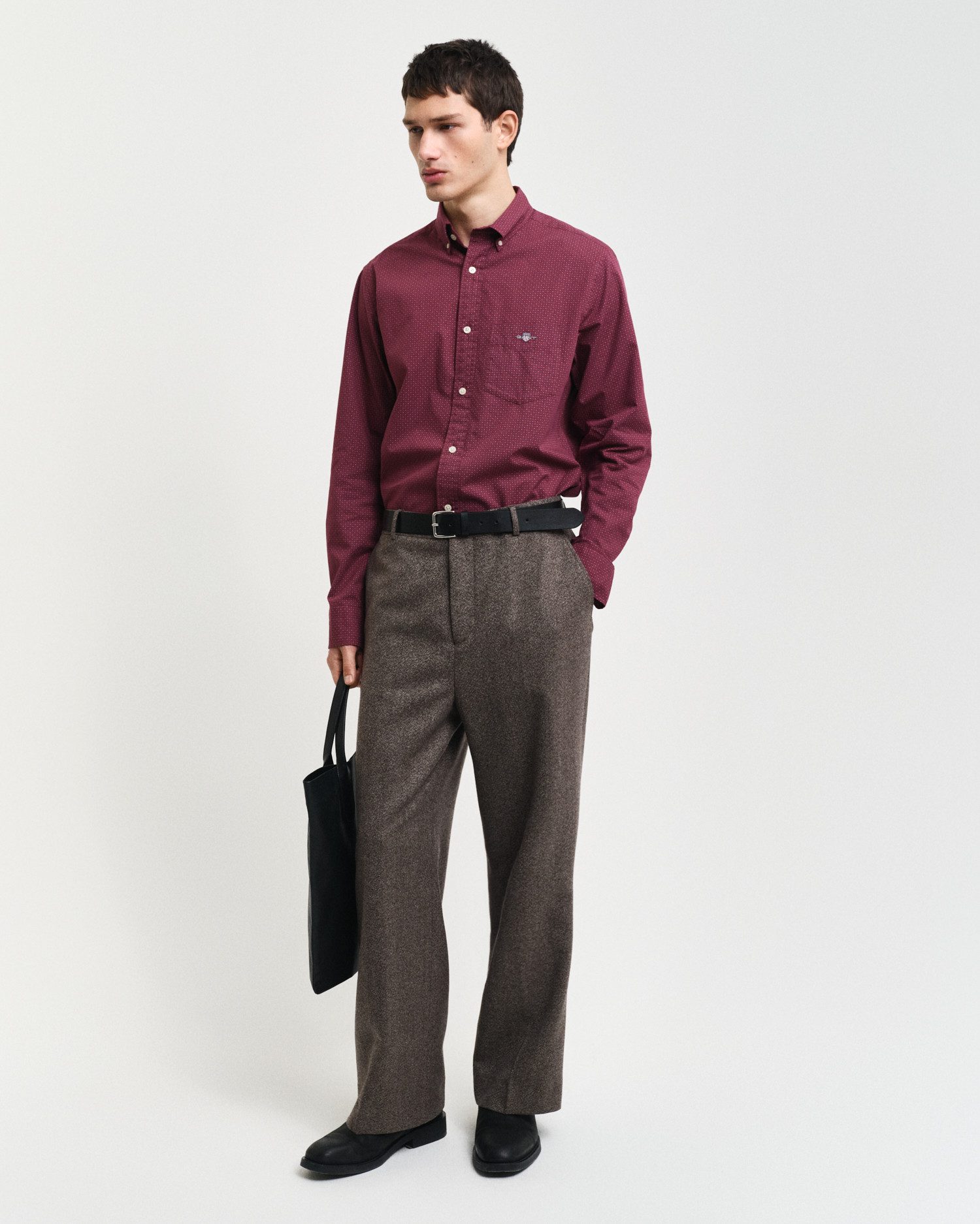 Gant Overhemd met lange mouwen REG MICRO PRINT SHIRT met een subtiele, doorlopende micro-print