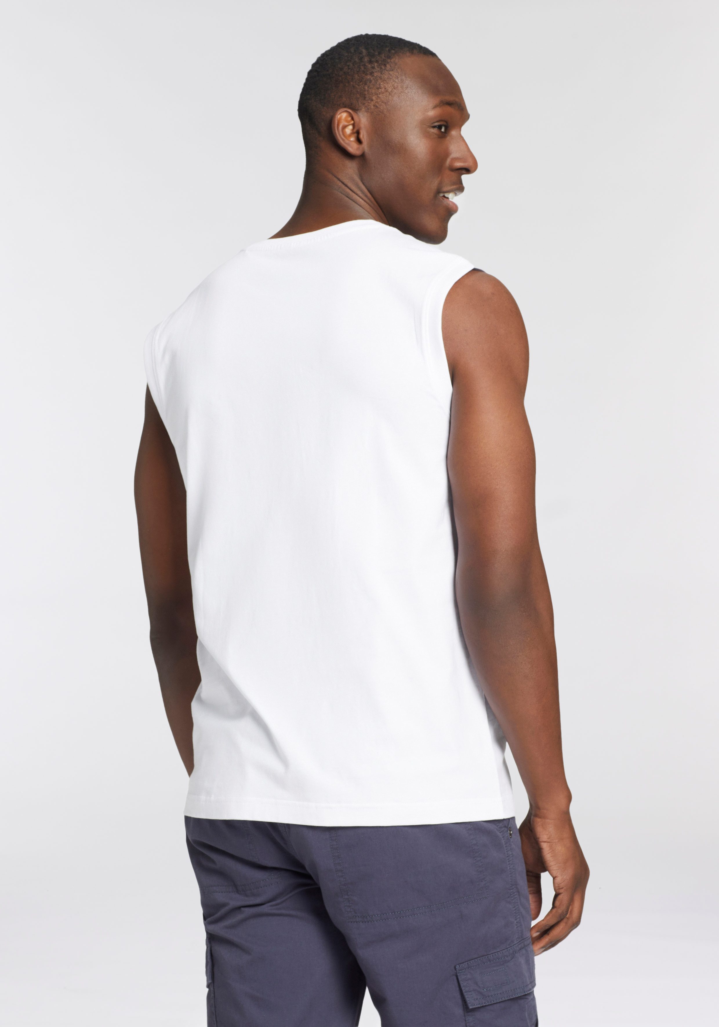 Man's World Muscle-shirt mouwloos basic stijl effen ronde hals (3-delig Set van 3)