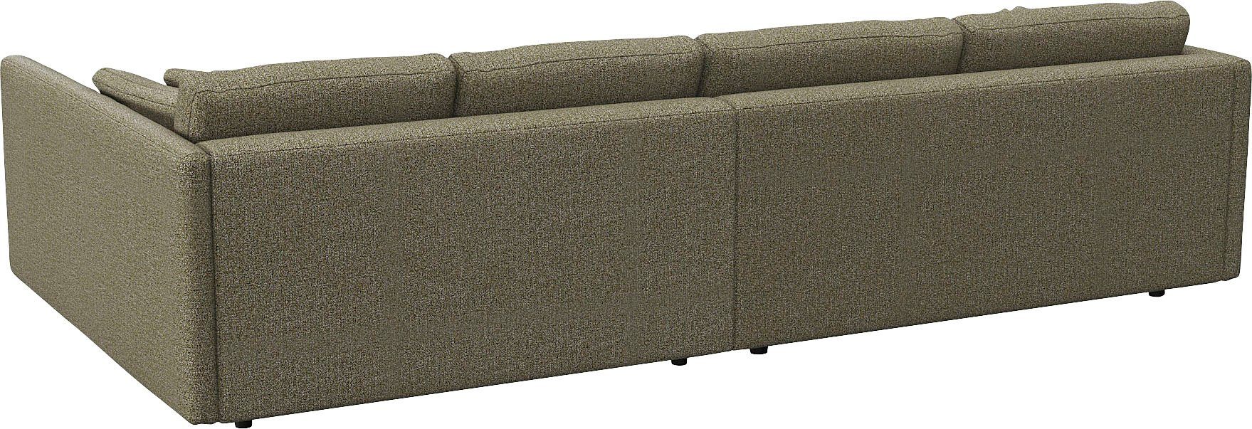 FLEXLUX Hoekbank Lovane Zacht en zeer comfortabel, grote zitdiepte op koudschuim, inclusief sierkussen
