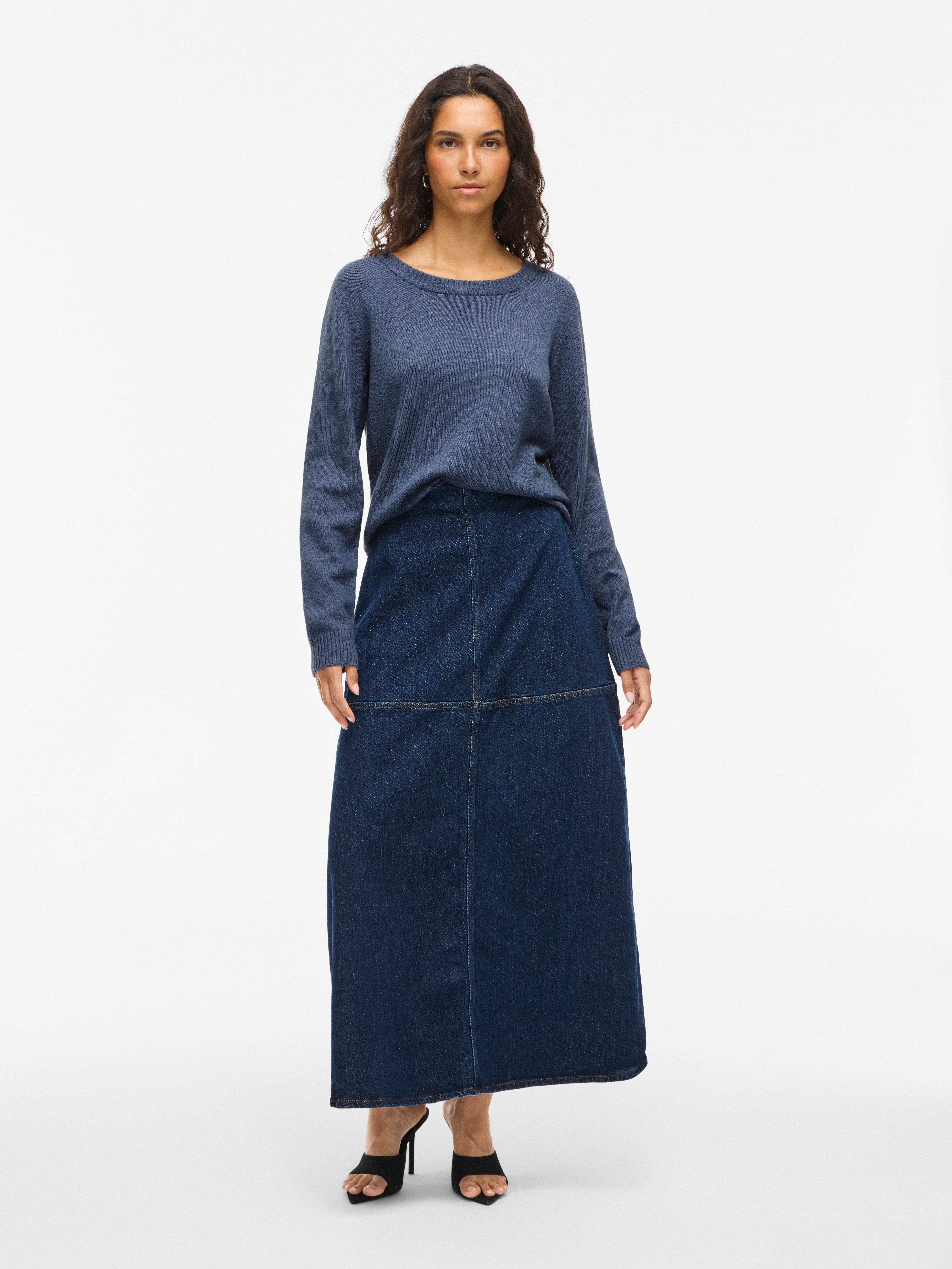Vila Trui met ronde hals VIRIL O-NECK L/S KNIT TOP - NOOS