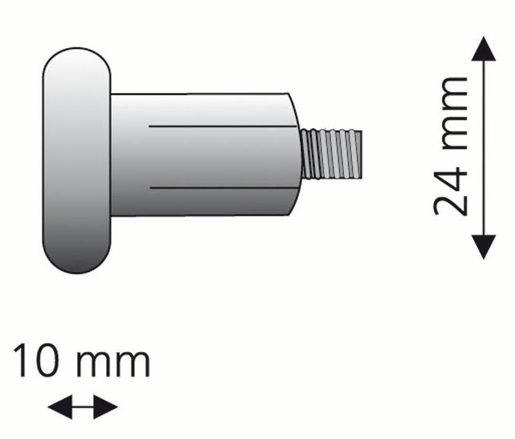 Liedeco Eindstuk voor gordijnroede Eindstuk, eindknop, eindkap "Esperanca" voor 16 mm stangen (2 stuks)