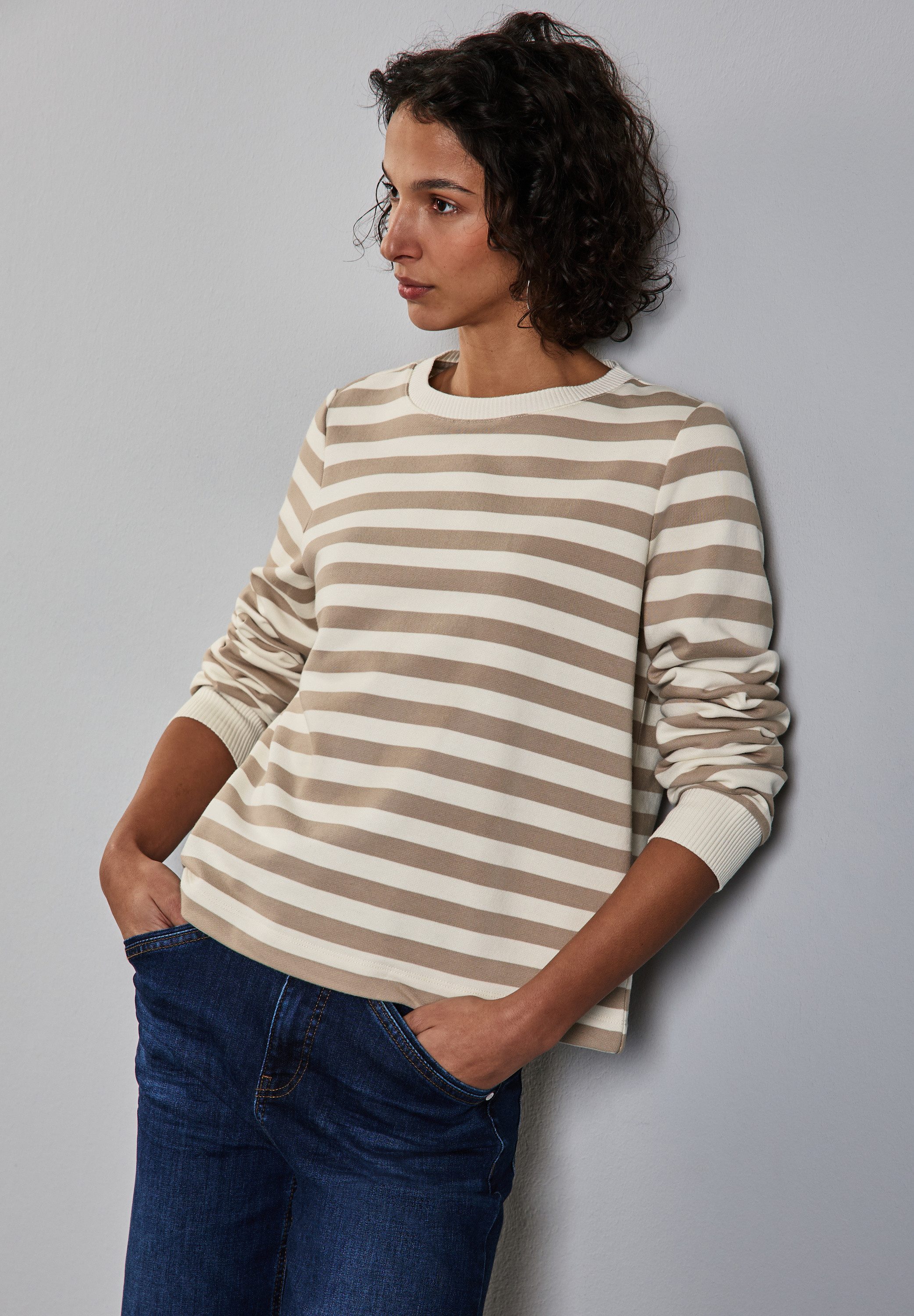 STREET ONE Sweater in streep-look