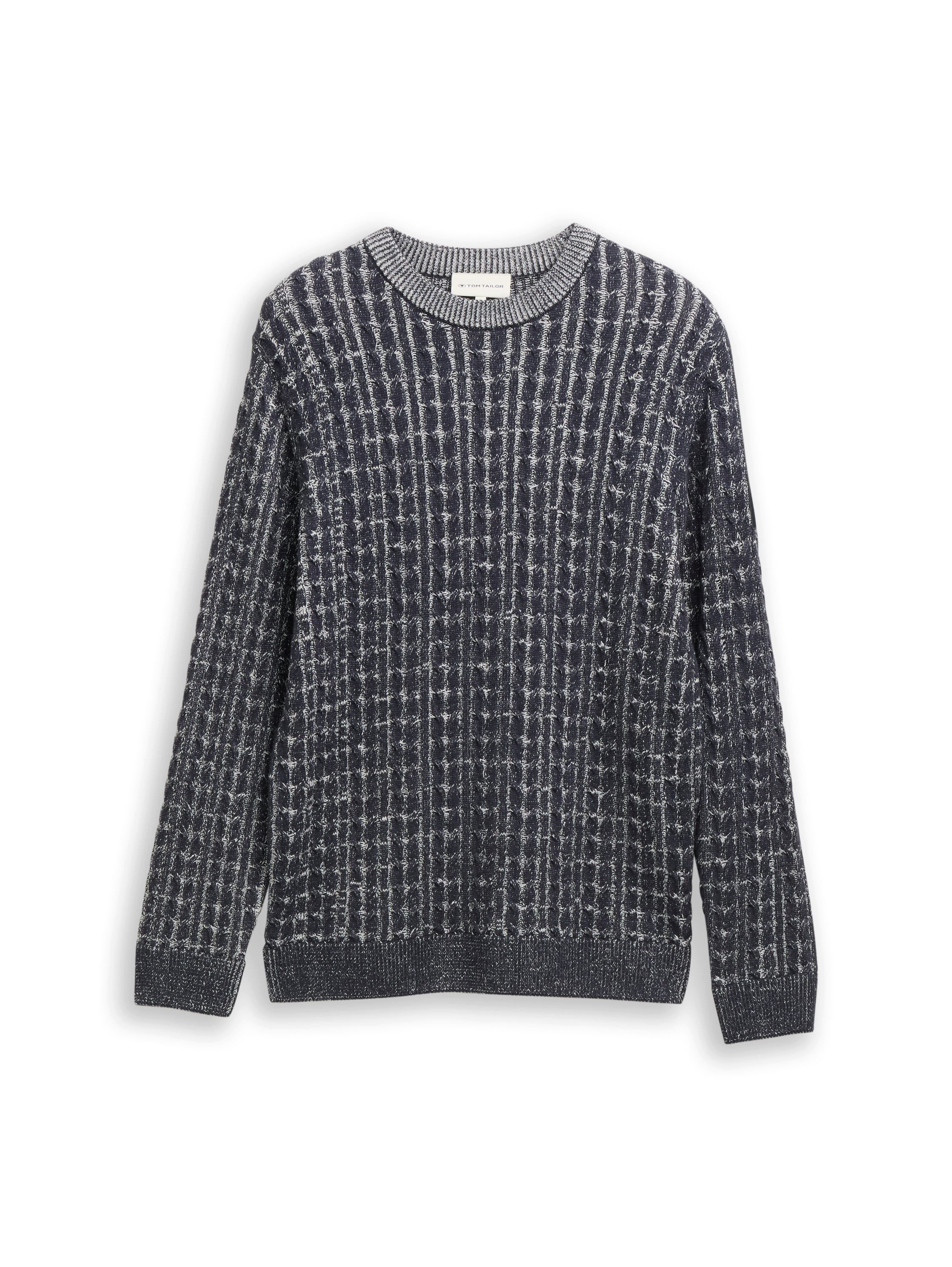 Tom Tailor Trui met ronde hals met ribboorden