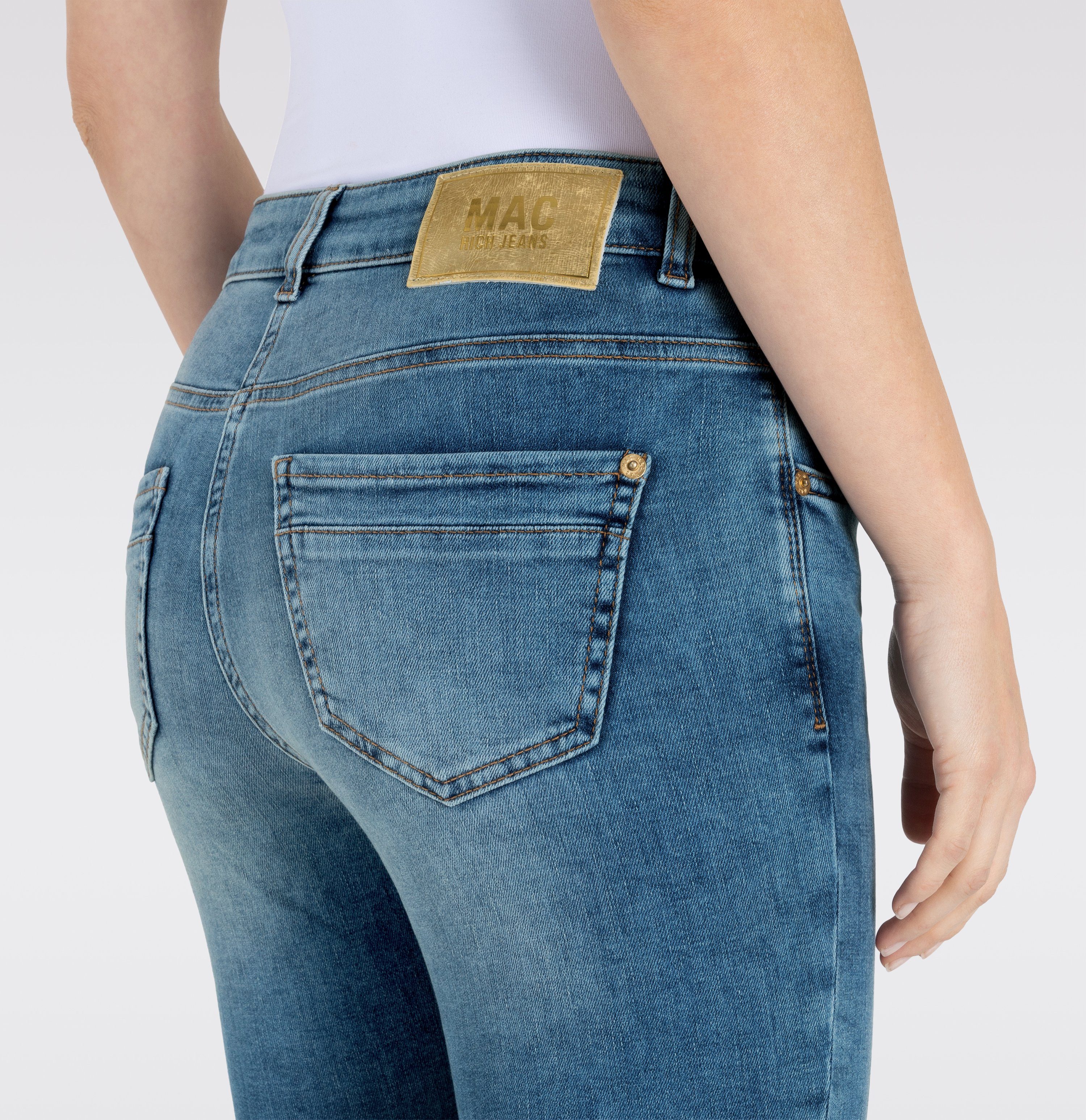 MAC Ankle jeans Rich-slim chic Met bijzonder kleingeldzakje