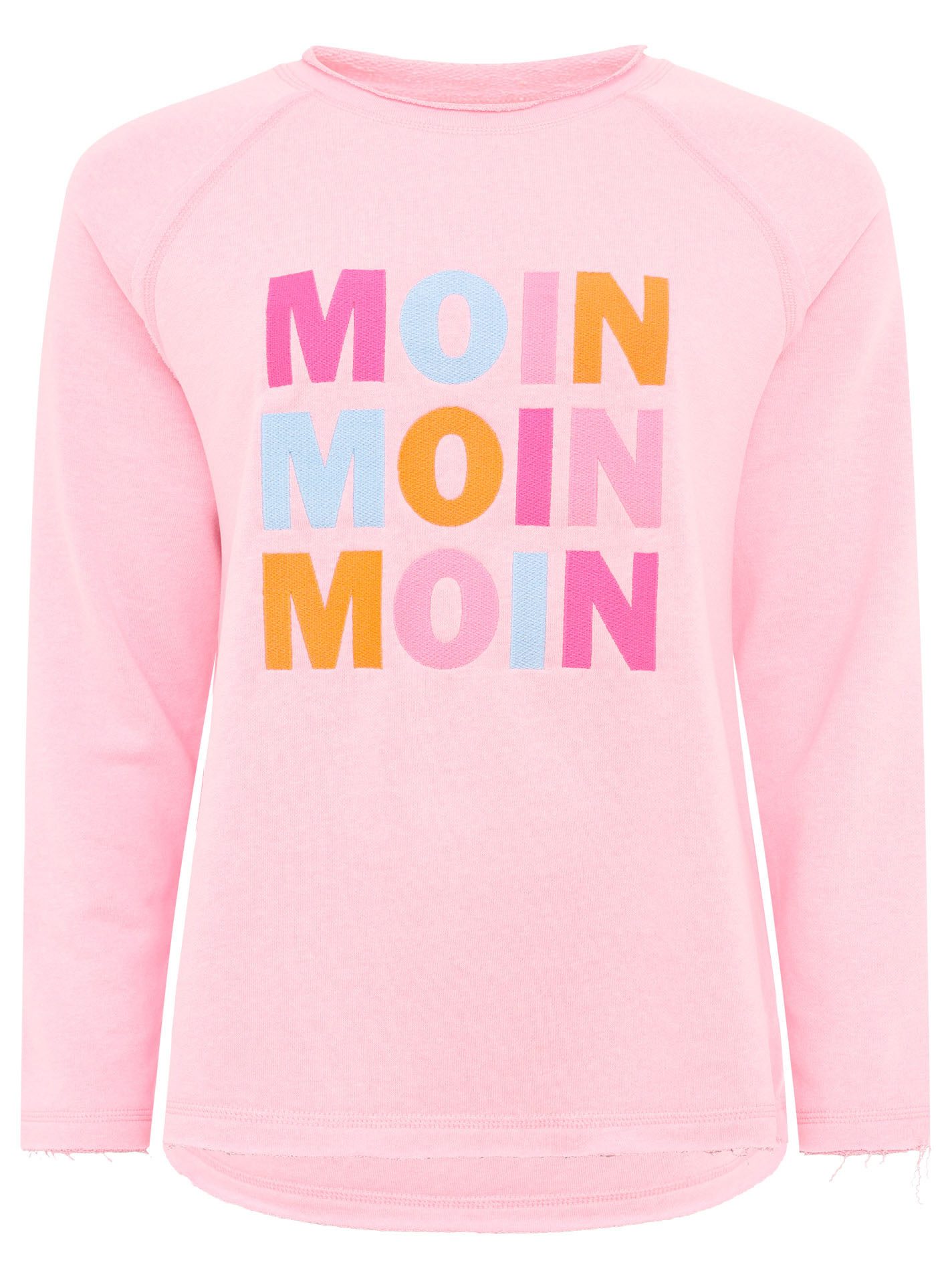 Zwillingsherz Sweatshirt MOIN MOIN MOIN met used-look randen en noordse groet
