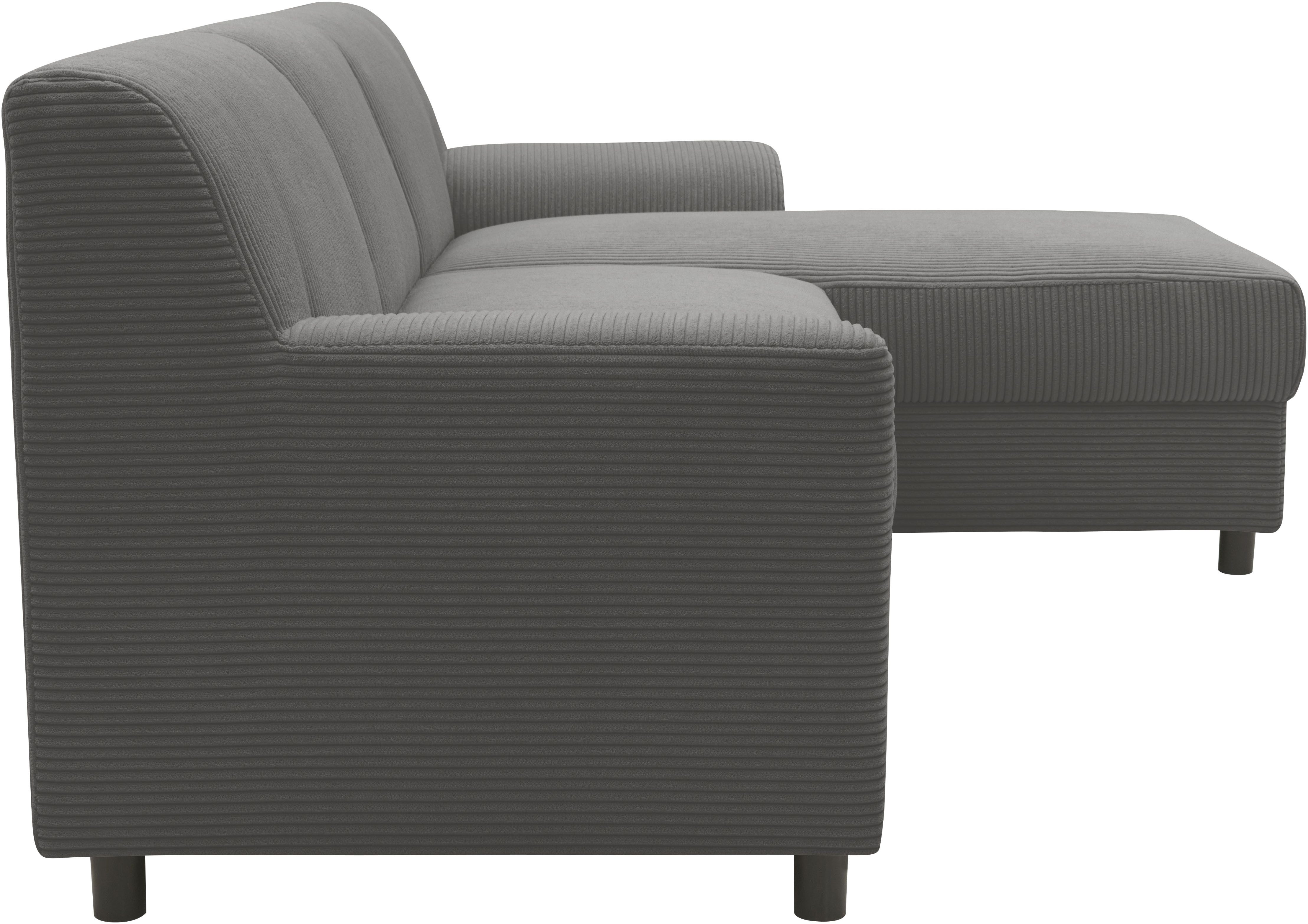 DOMO collection Hoekbank Turah 2, L-Vorm, Corduroy of Luxe-Microvezel, comfortabele binnenvering