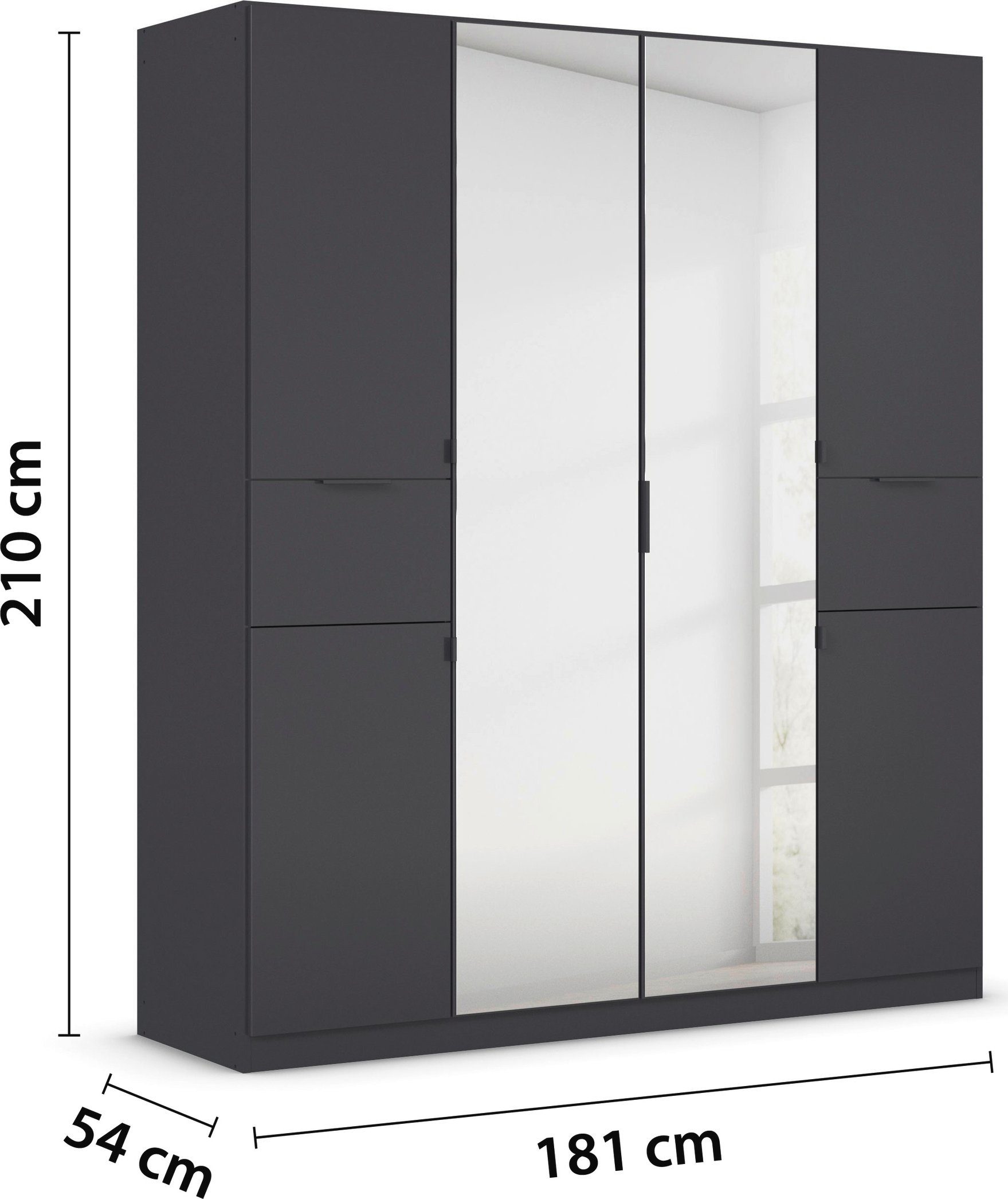 rauch Draaideurkast Kledingkast kast garderobe waskast TICAO met 2 ruime lades, veel opbergruimte made in germany
