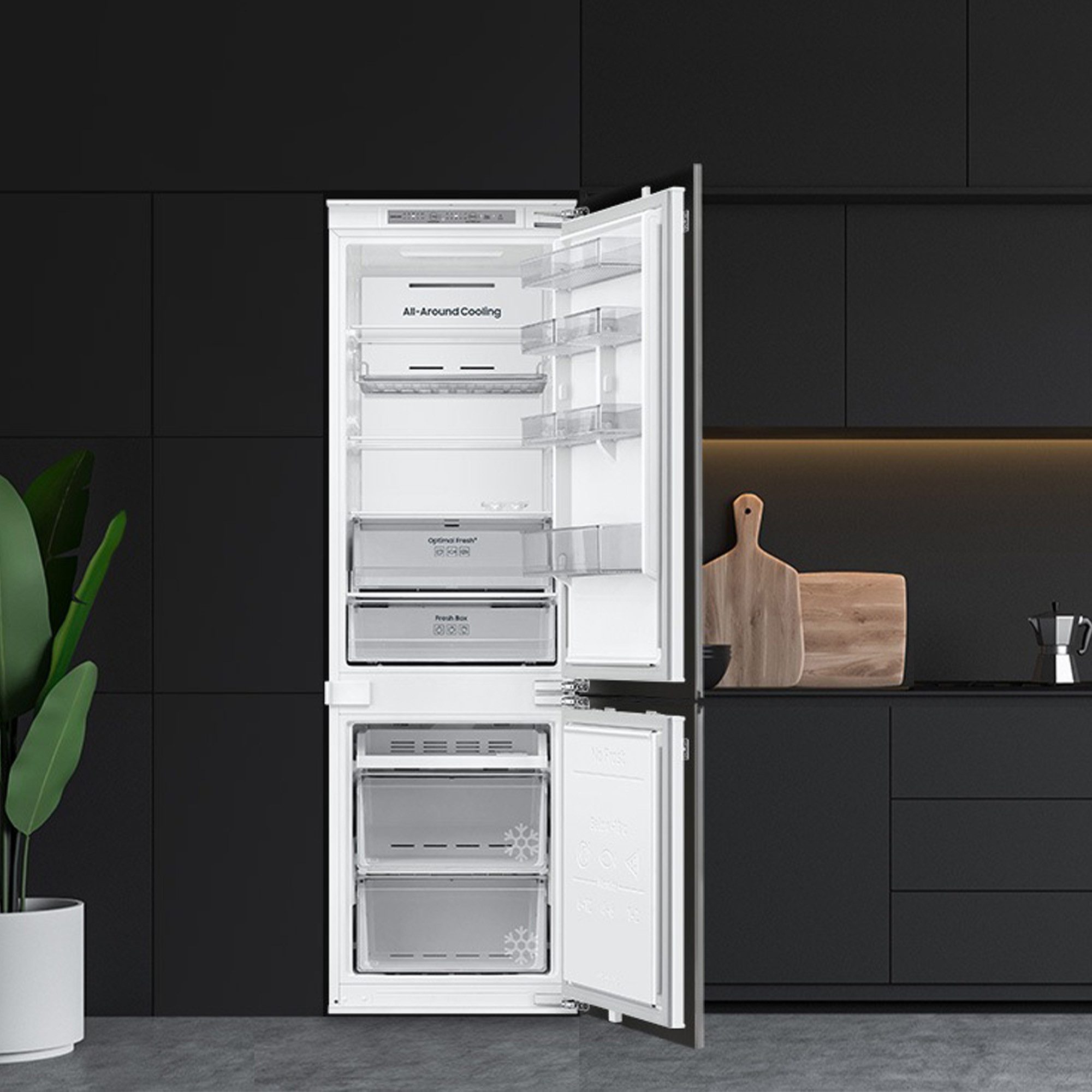 Samsung Inbouw koel-vriescombinatie BRB70F26DEFO, 177,5 cm x 54 cm, WiFi-geschikt en spraakbesturing