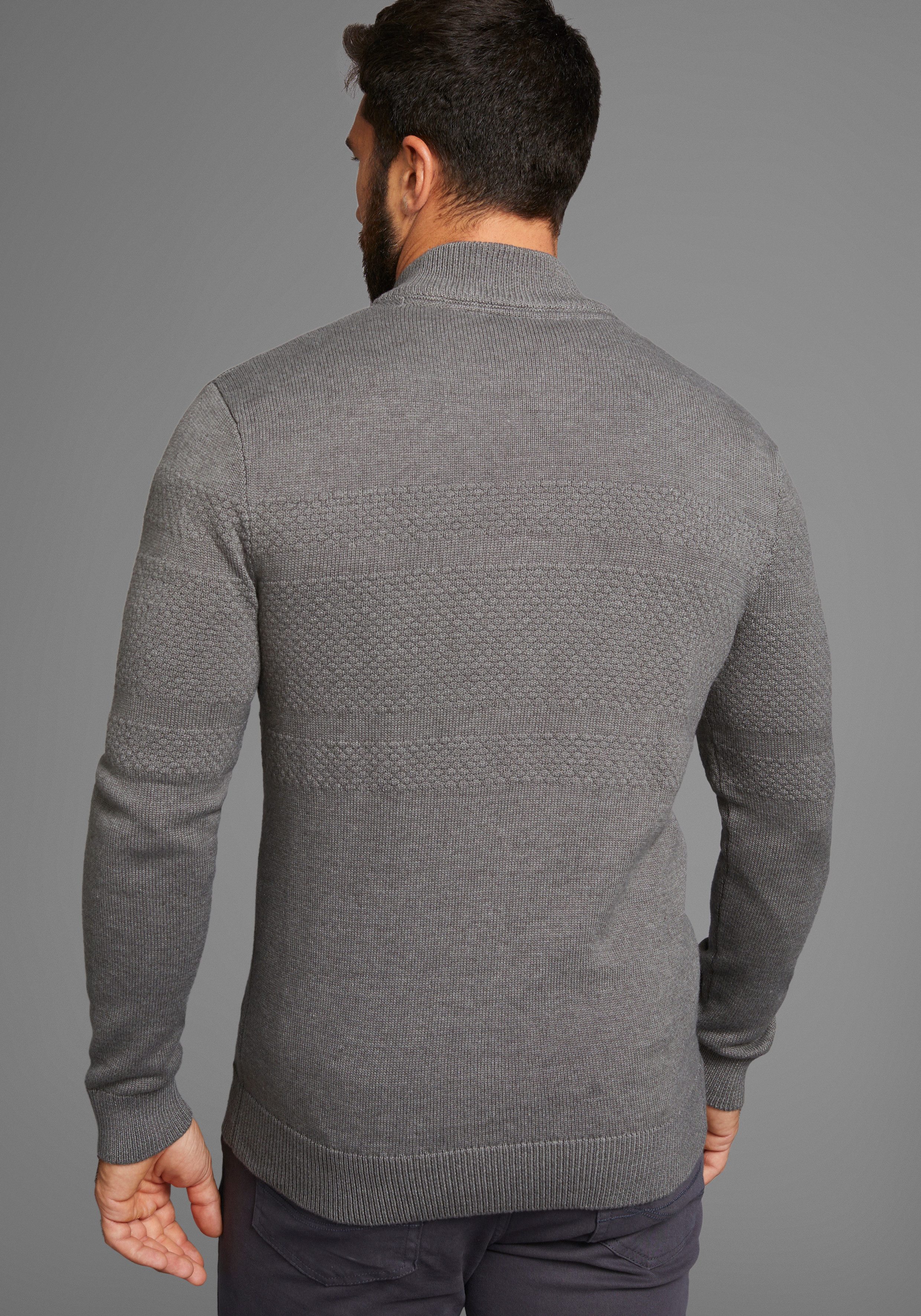 H.I.S Jacquardvest Tot XL met ritssluiting nieuwe collectie
