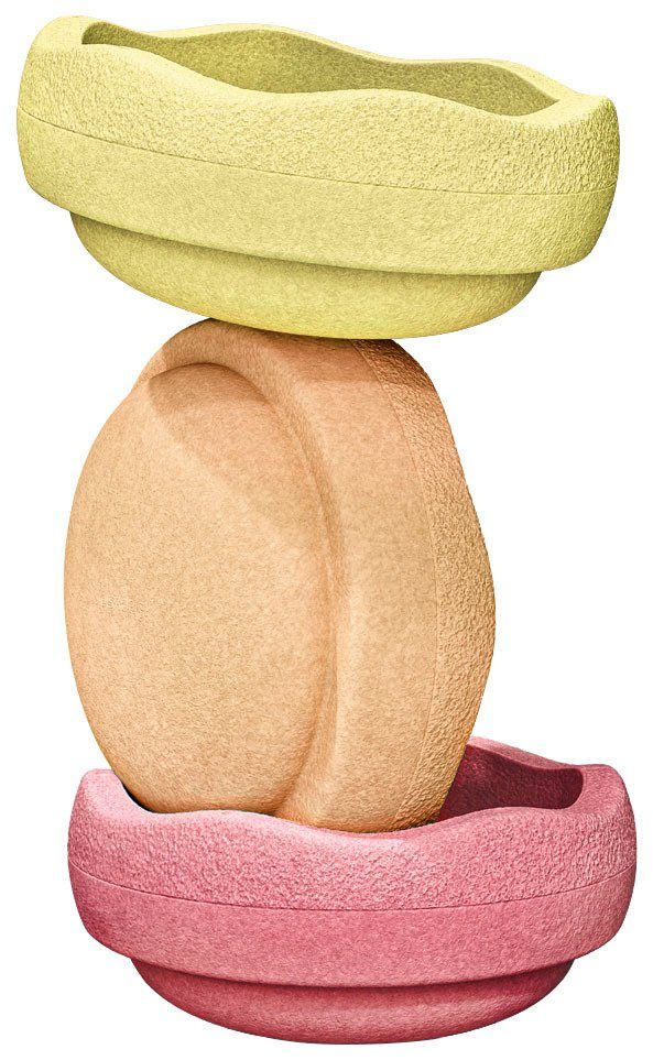 Stapelstein Balancetrainer Original warm pastel 180 g licht en tot 180 kg belastbaar (set, 3-delig)