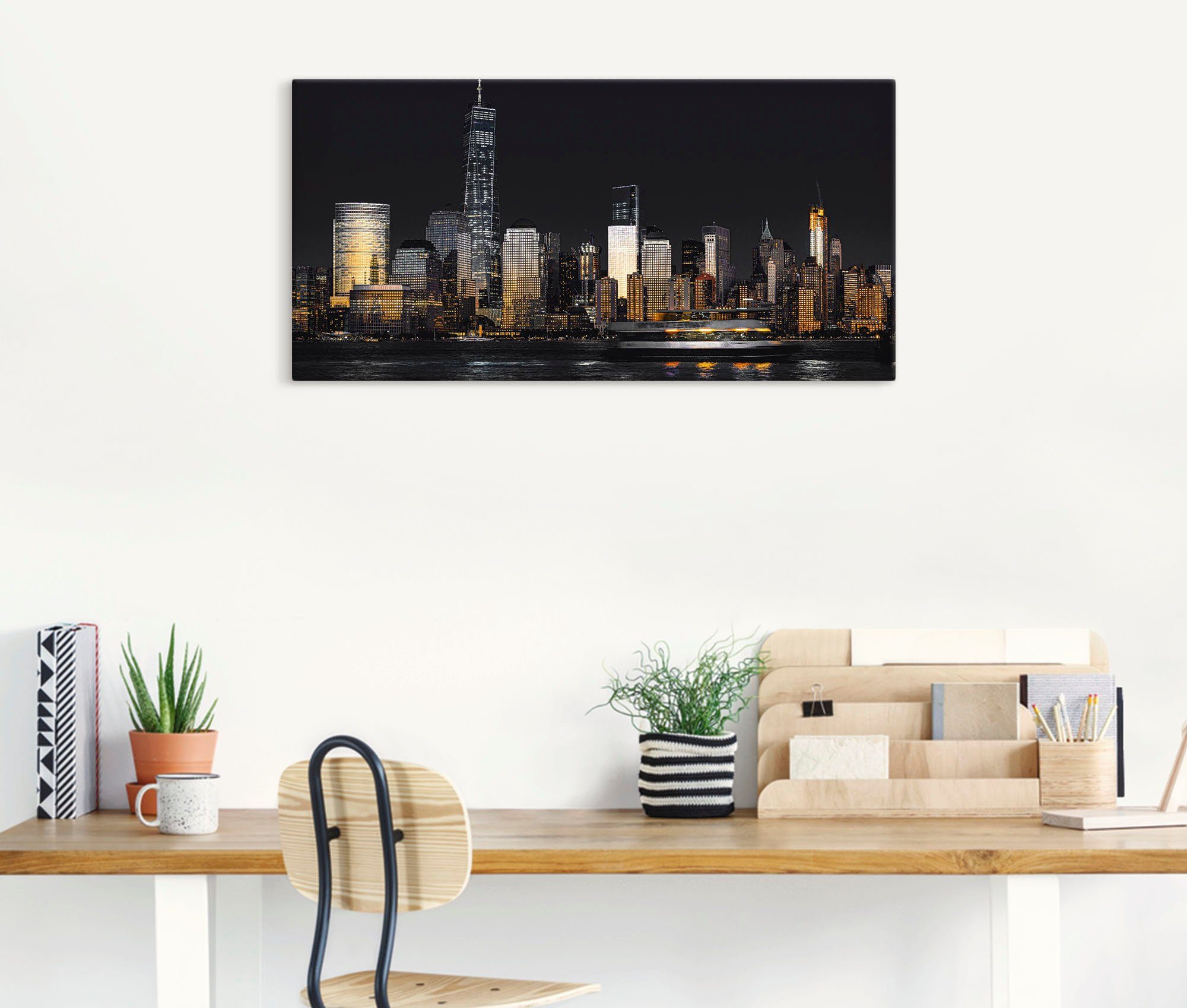 Artland Artprint New York Financial District als artprint van aluminium, artprint voor buiten, artprint op linnen in verschillende maten