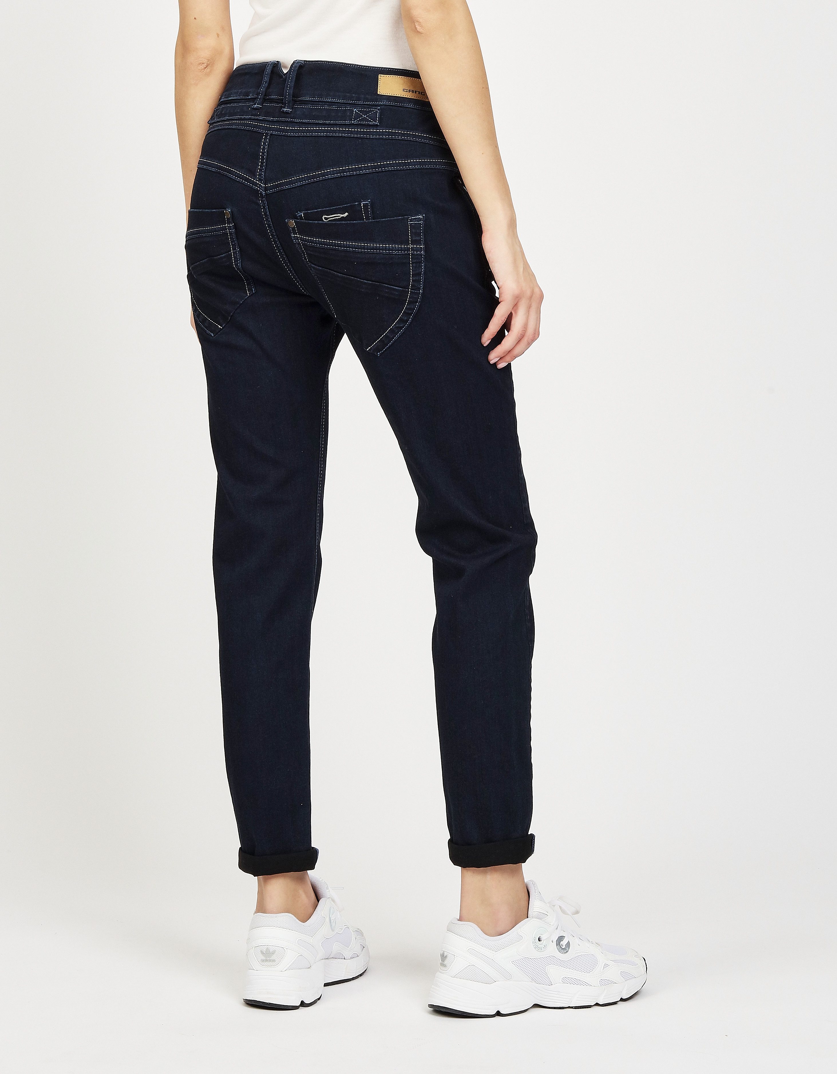 GANG Slim fit jeans 94Marge met bijzondere 4-knoopssluiting