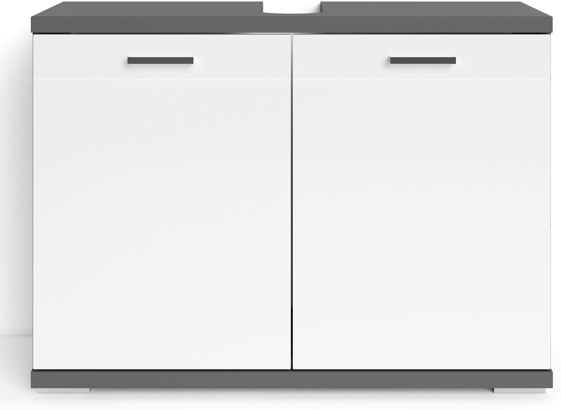byLIVING Wastafelonderkast Nebraska Breedte 80 cm, badkamerkast, mdf-fronten in hoogglans-look