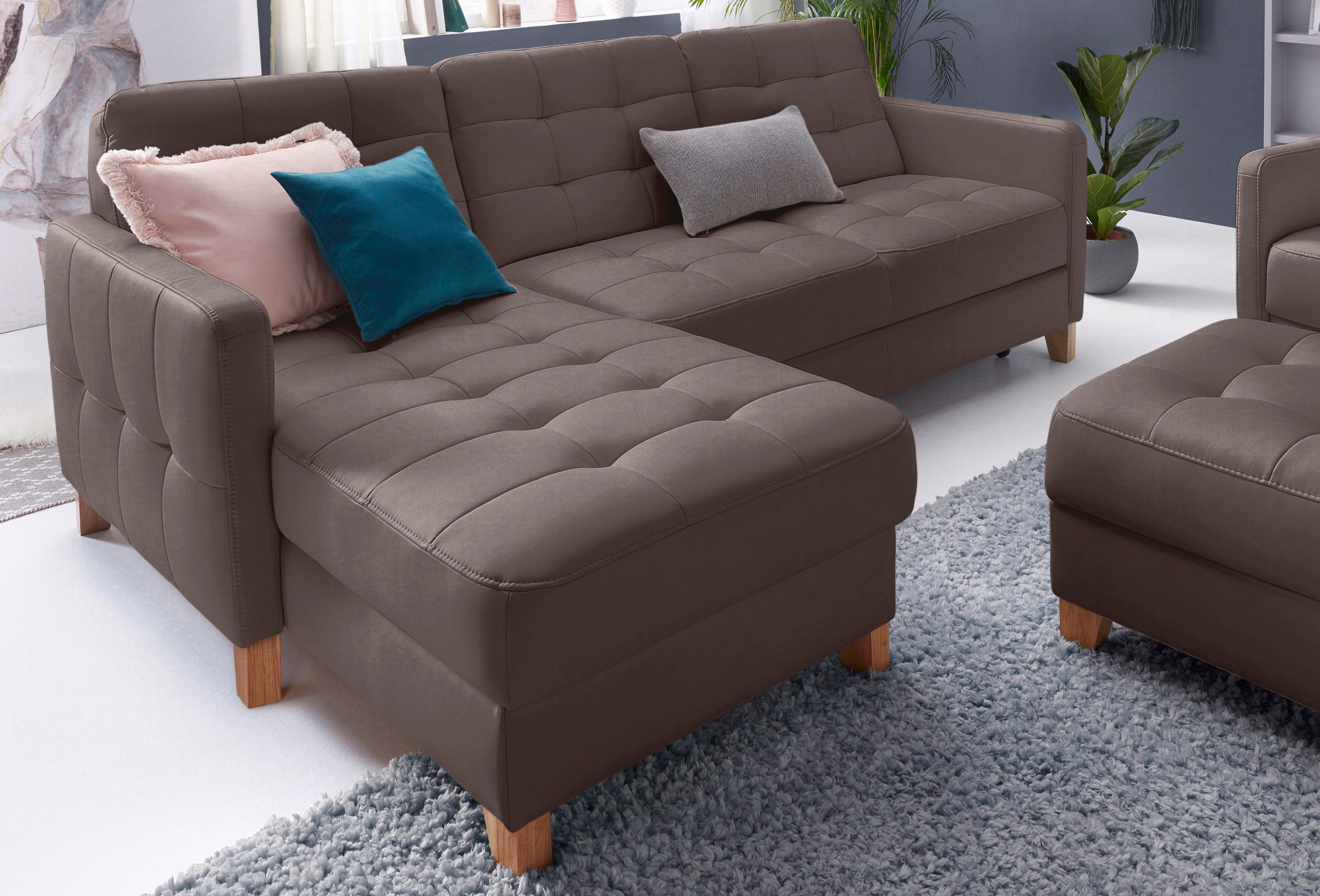 exxpo - sofa fashion Hoekbank Elio, compact en comfortabel, handig en tijdloos design, L-vorm