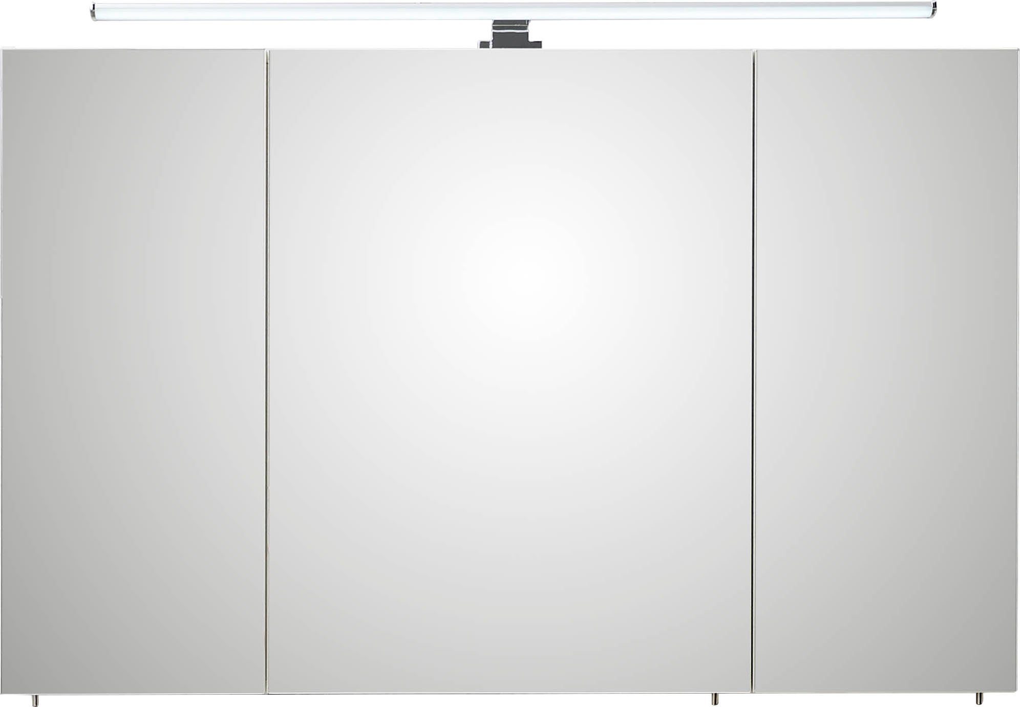 Saphir Spiegelkast Quickset 360 Badkamermeubel, 3 spiegeldeuren, 6 planken, 110 cm breed