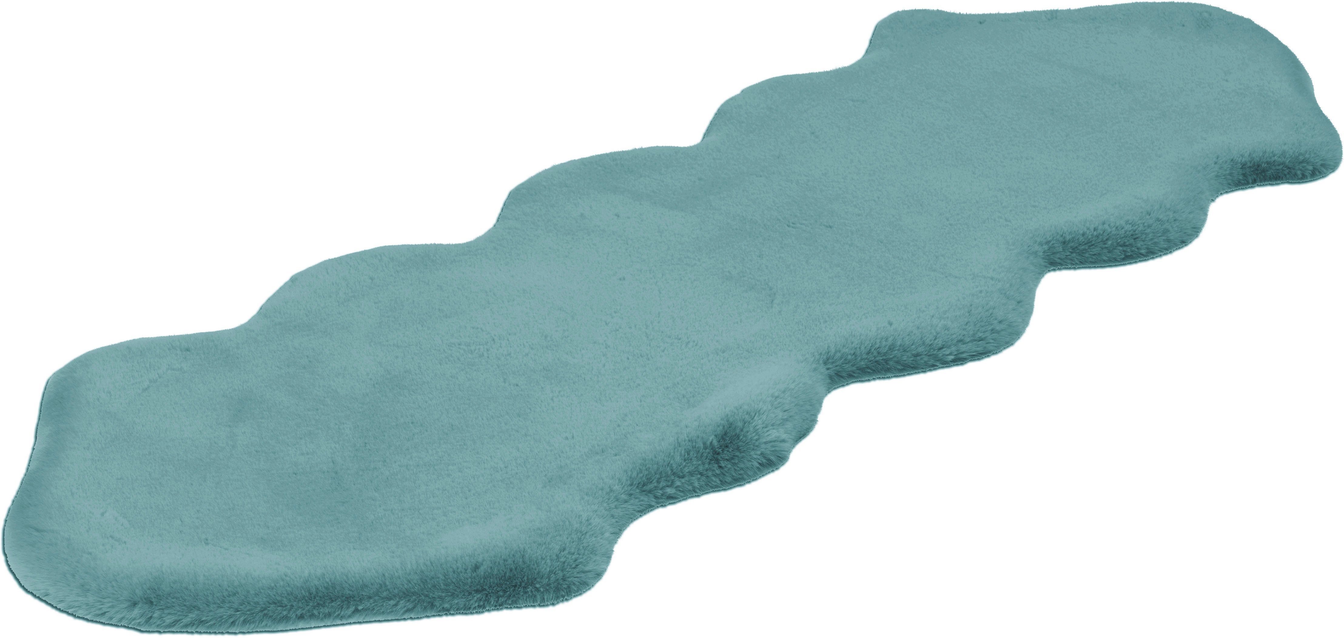 aRTE ESPINA Vachtvloerkleed Rabbit 300 Imitatiebont, konijnenbont-gevoel, superzacht, ideaal als slaapkamerkleed dieren vloerkleden blauw