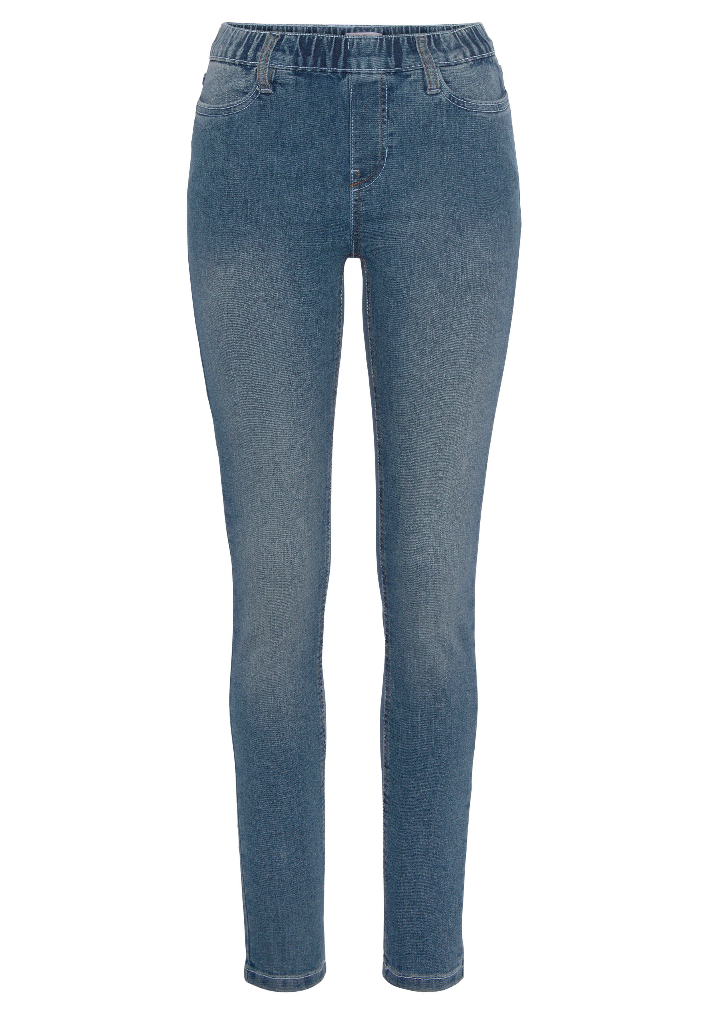 Flashlights Jeggings strakke pasvorm, skinny jeans, used-look-wassing, hoge taille (Set van 2)