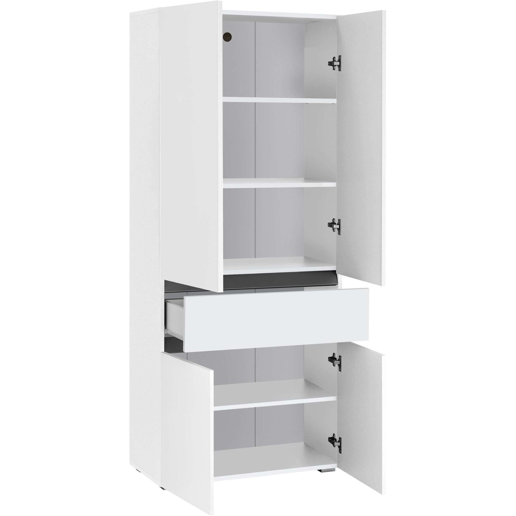 Home affaire Hoge kast Wisla met 4 deuren & 1 lade, breedte 76 cm, hoogte 180 cm