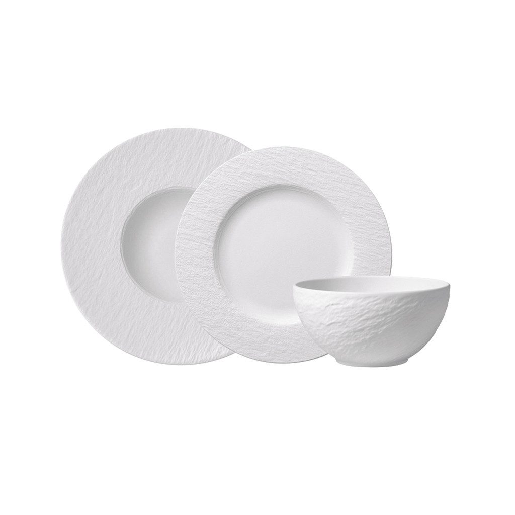 Villeroy & Boch Servies Manufacture Rock blanc Made in Germany, Fine China porselein (set, 6-delig)