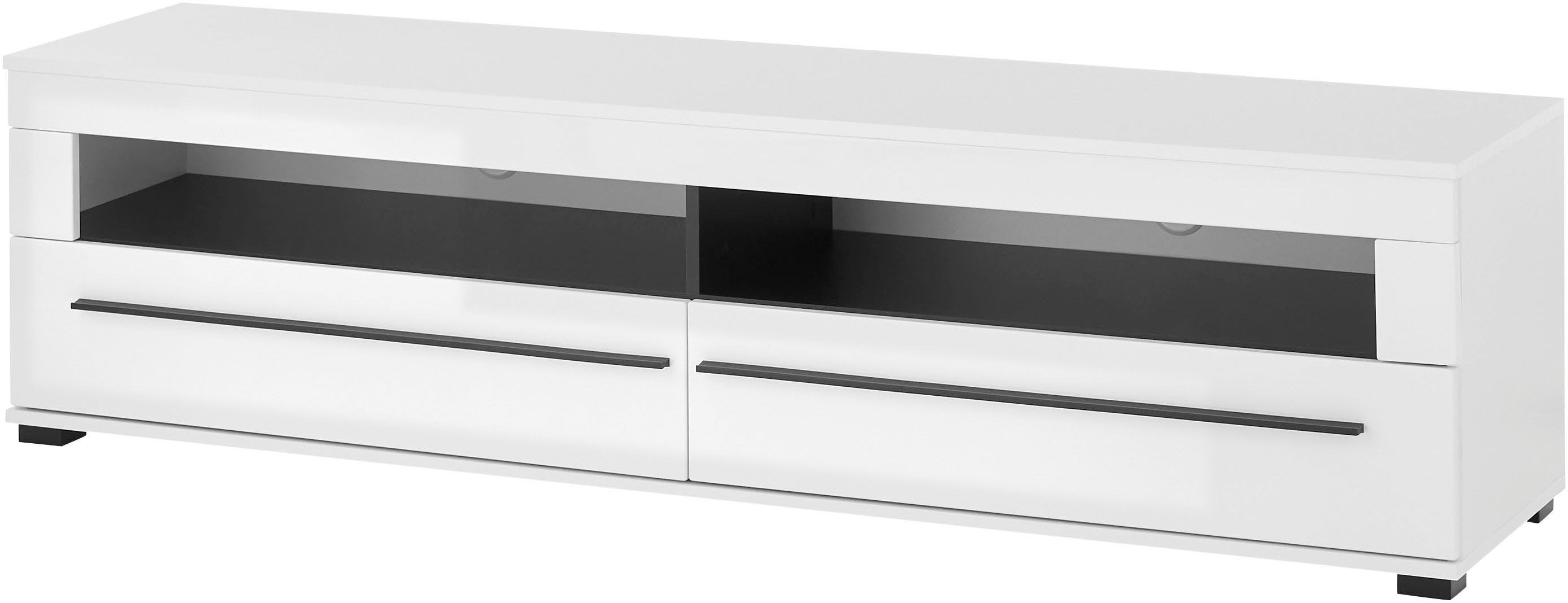 INOSIGN Tv-meubel Modern TV-meubel, commode in Eiken Evoke of wit zwarte stanggreep, voldoende opbergruimte, veelzijdig inzetbaar