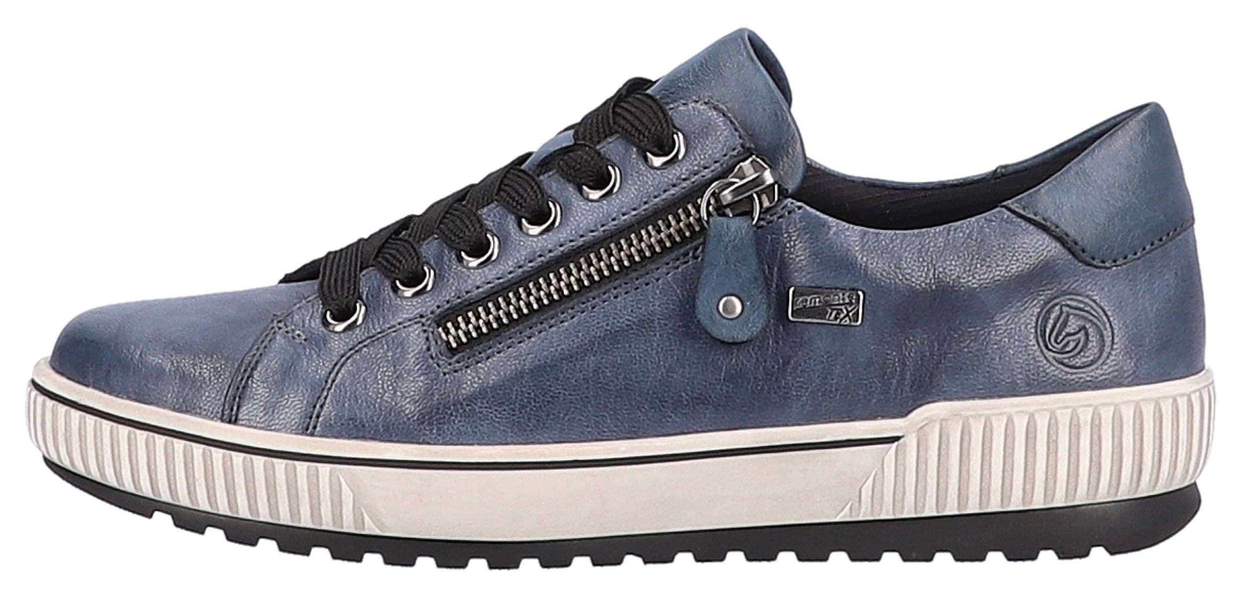 Remonte Plateausneakers vrijetijdsschoen, lage schoen, veterschoen met buitenrits