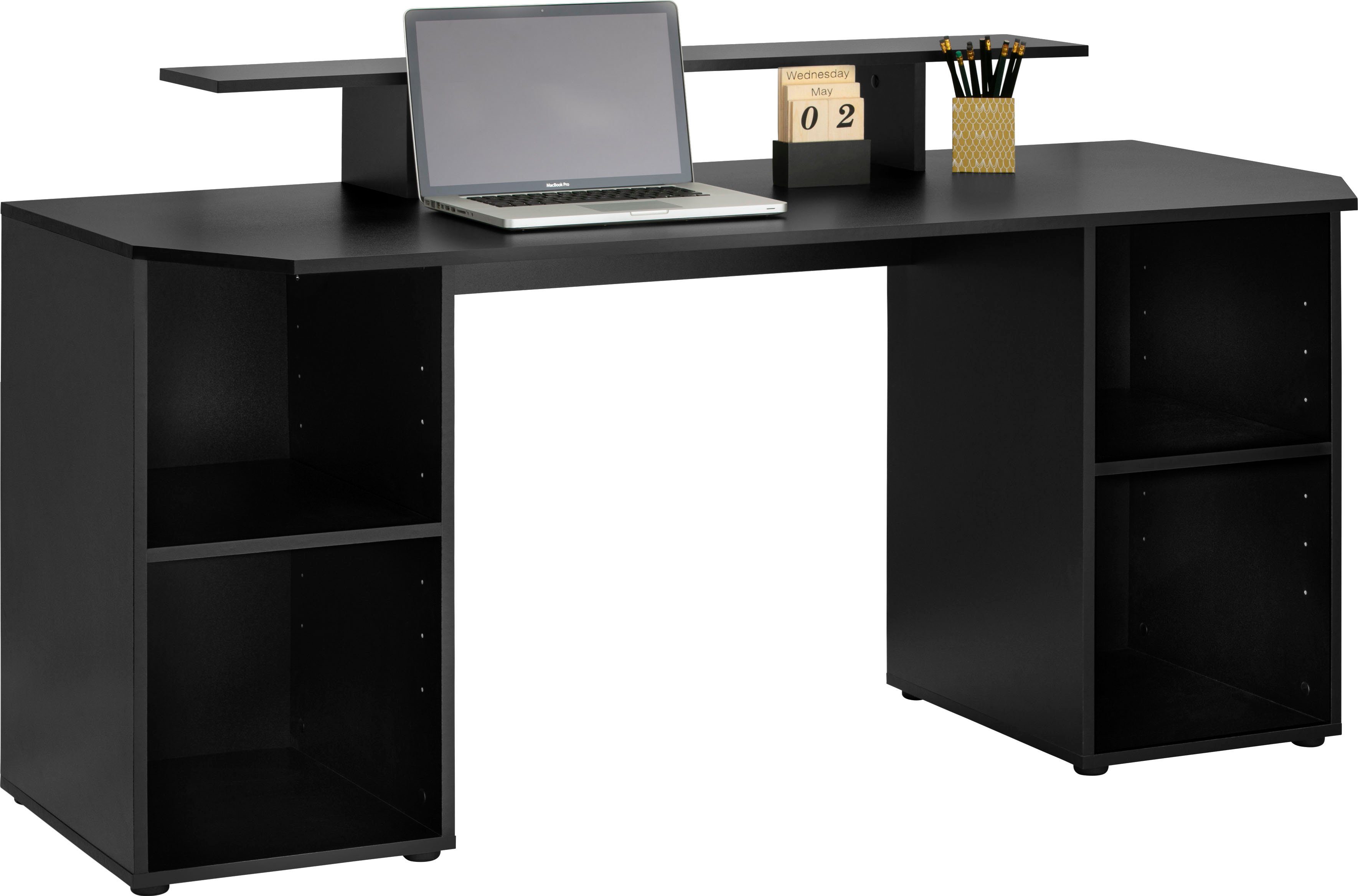 borchardt Möbel Gamingtafel Tippy Breedte 160 cm, bureau met veel bergruimte