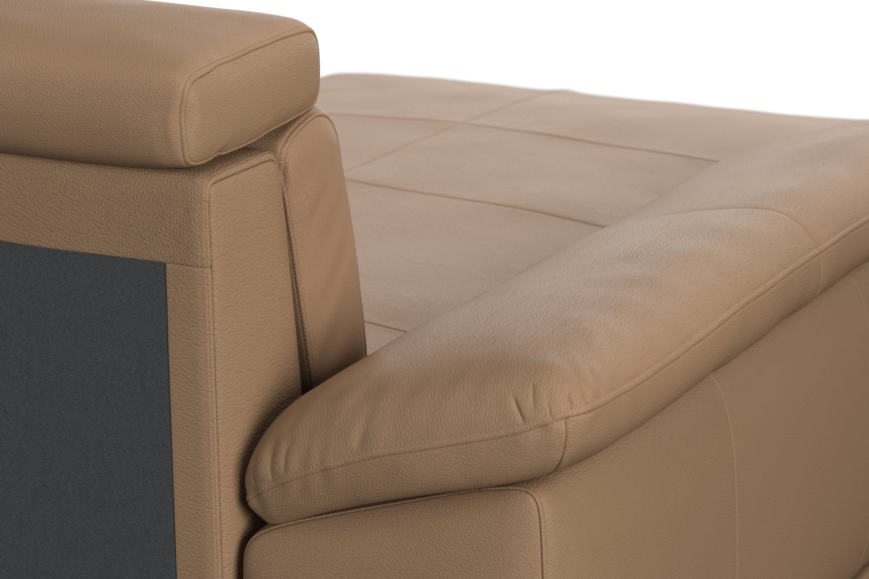 sit&more Zithoek Cabrio U-vorm, met zitdiepteverstelling, arm- en hoofdsteunverstelling
