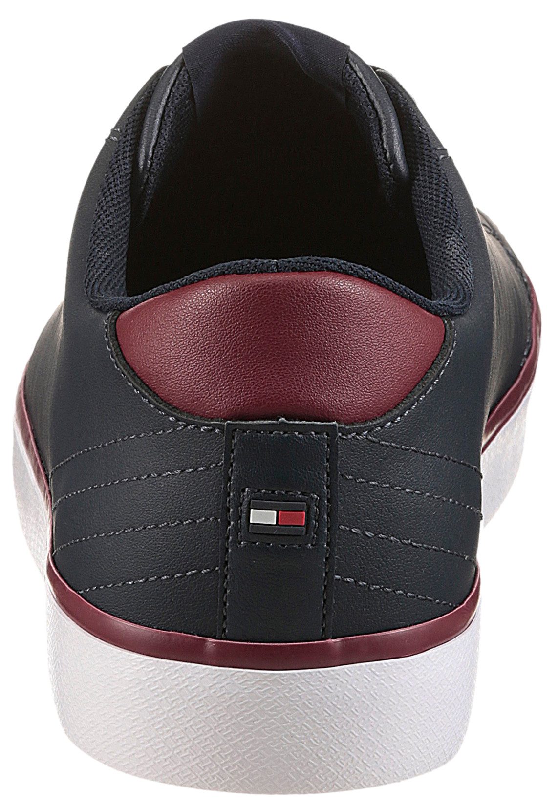 Tommy Hilfiger Sneakers TH HI VULC CORE LOW LEATHER , vrijetijdsschoen, lage schoen, veterschoen met gevoerde schacht