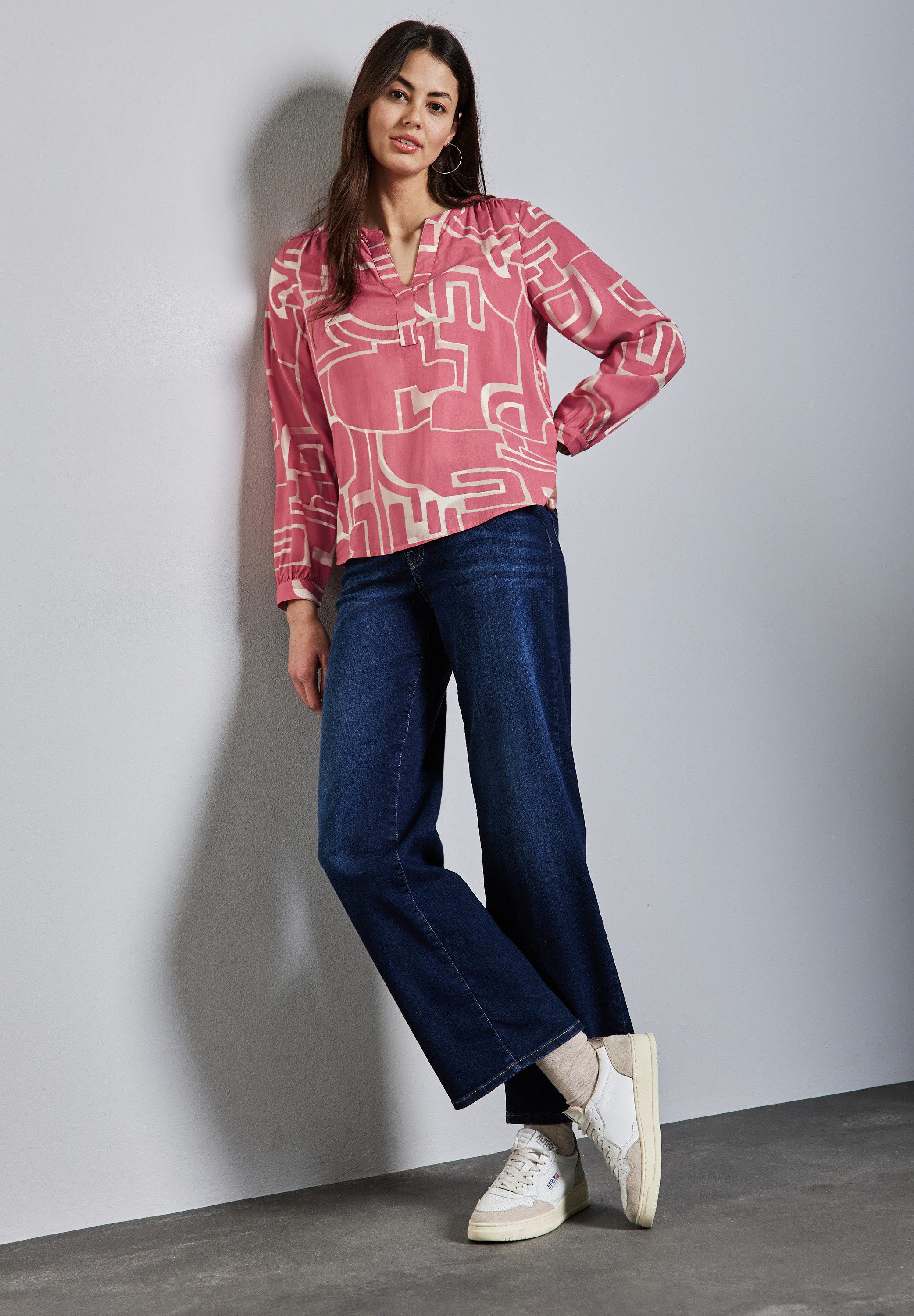 STREET ONE Blouse met lange mouwen met print all-over
