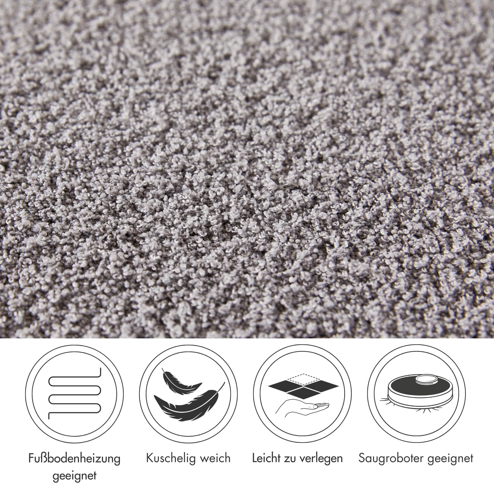 Andiamo Tapijt Zachtheid, velours, Made in Belgium Uni kleuren, breedte 400 cm, bijzonder zacht, woonkamer, slaapkamer